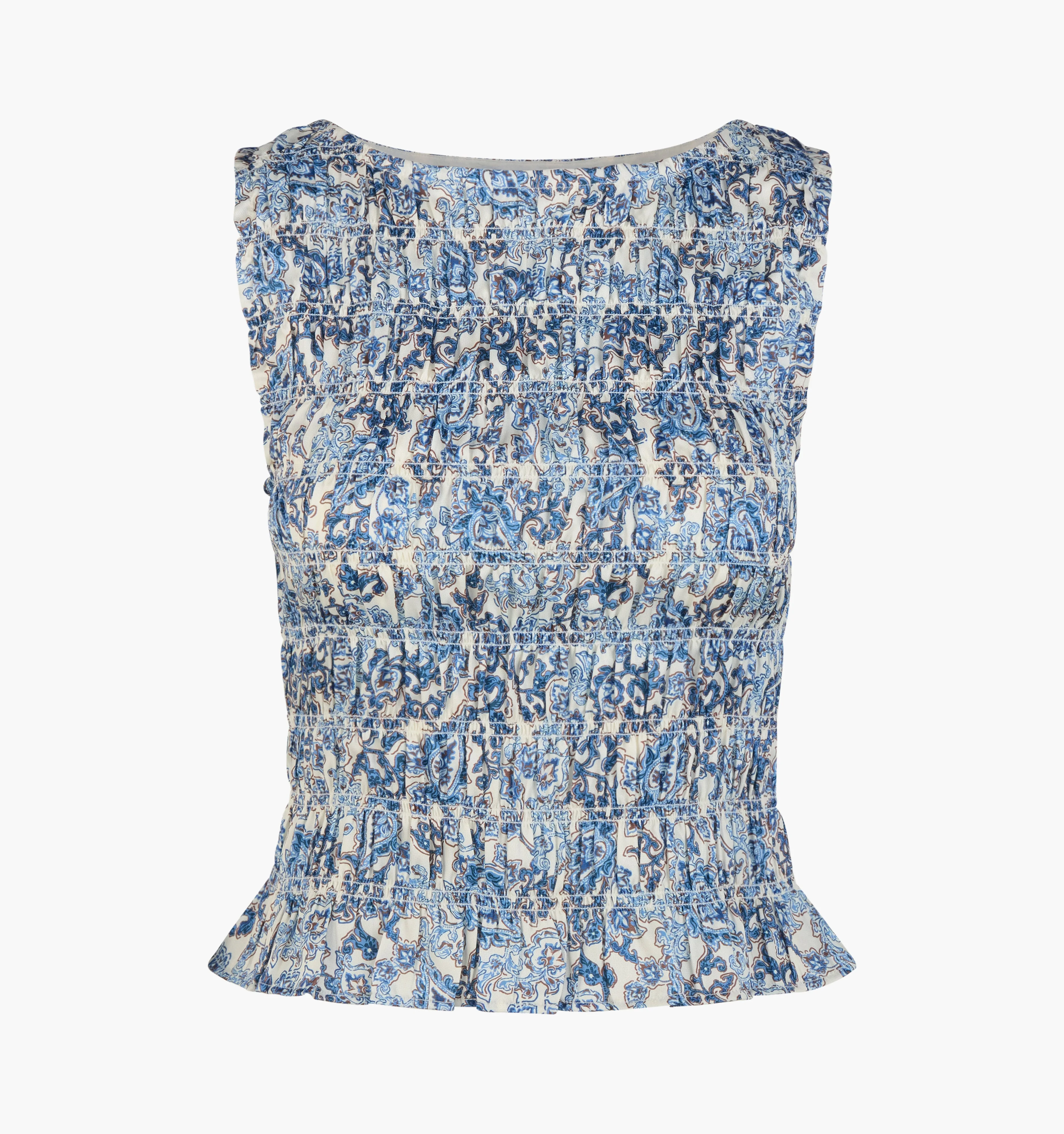 The Phoebe Nap Top - Chedworth Paisley Blue - 1