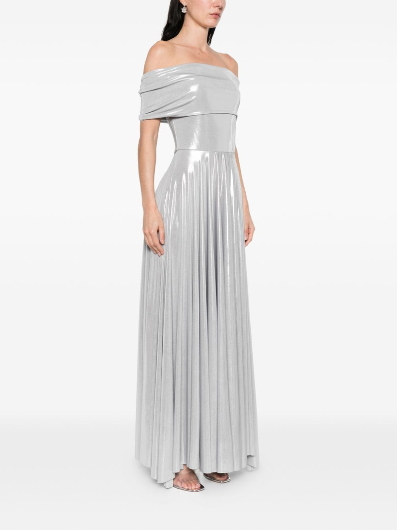 off-shoulder pleated dress 3