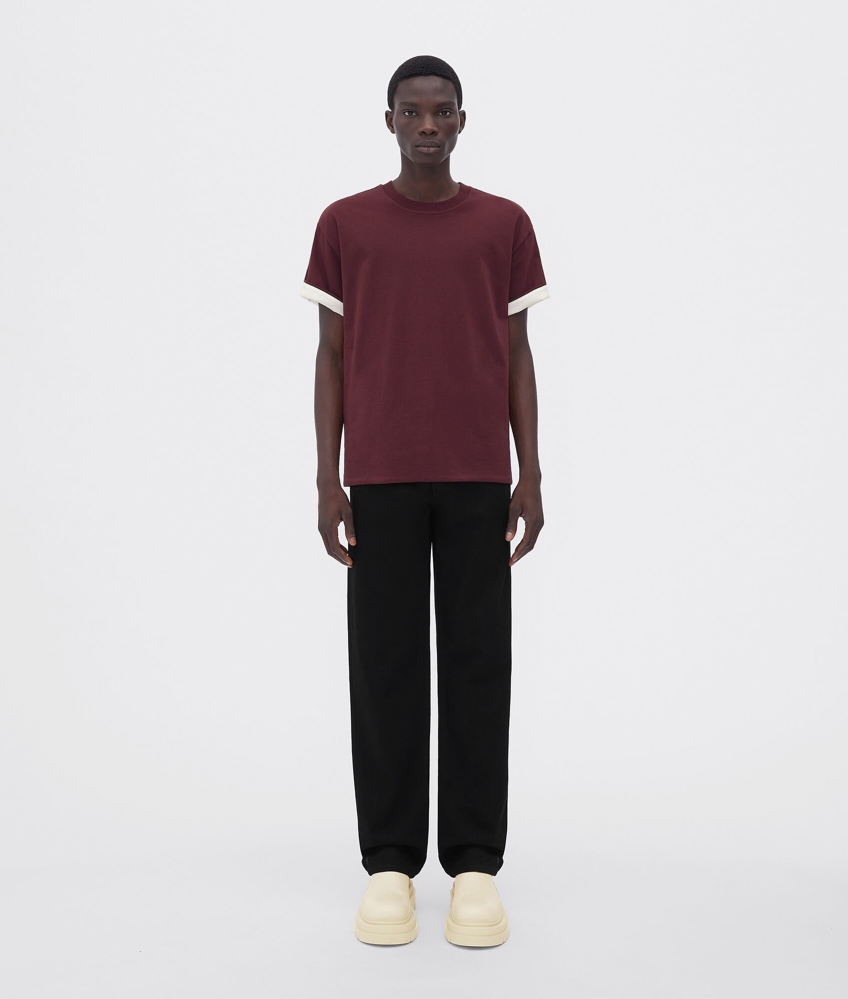double layered cotton jersey t-shirt - 1