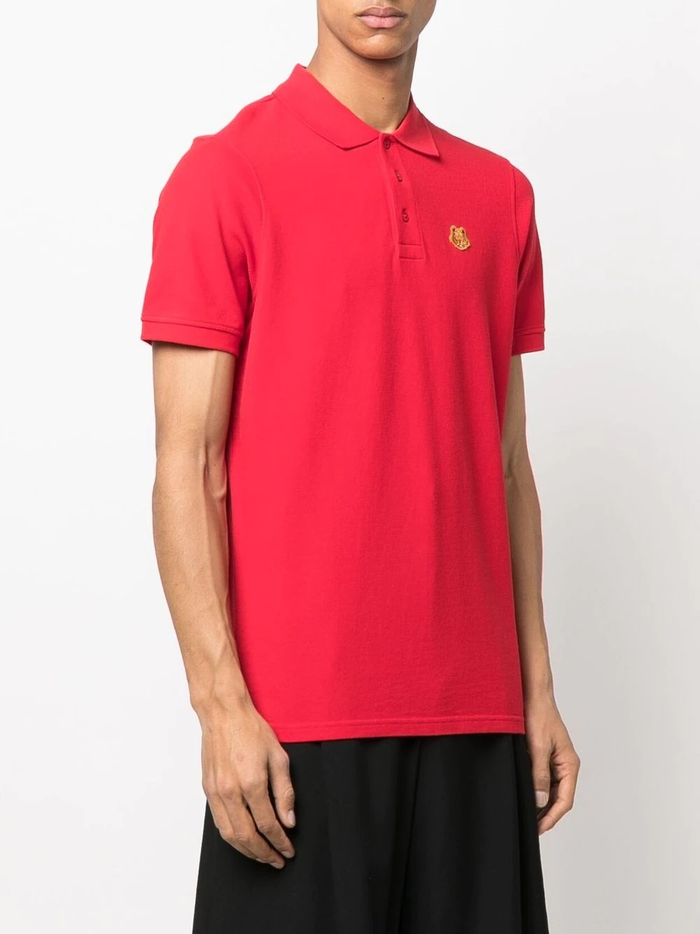 Tiger-patch polo shirt - 3