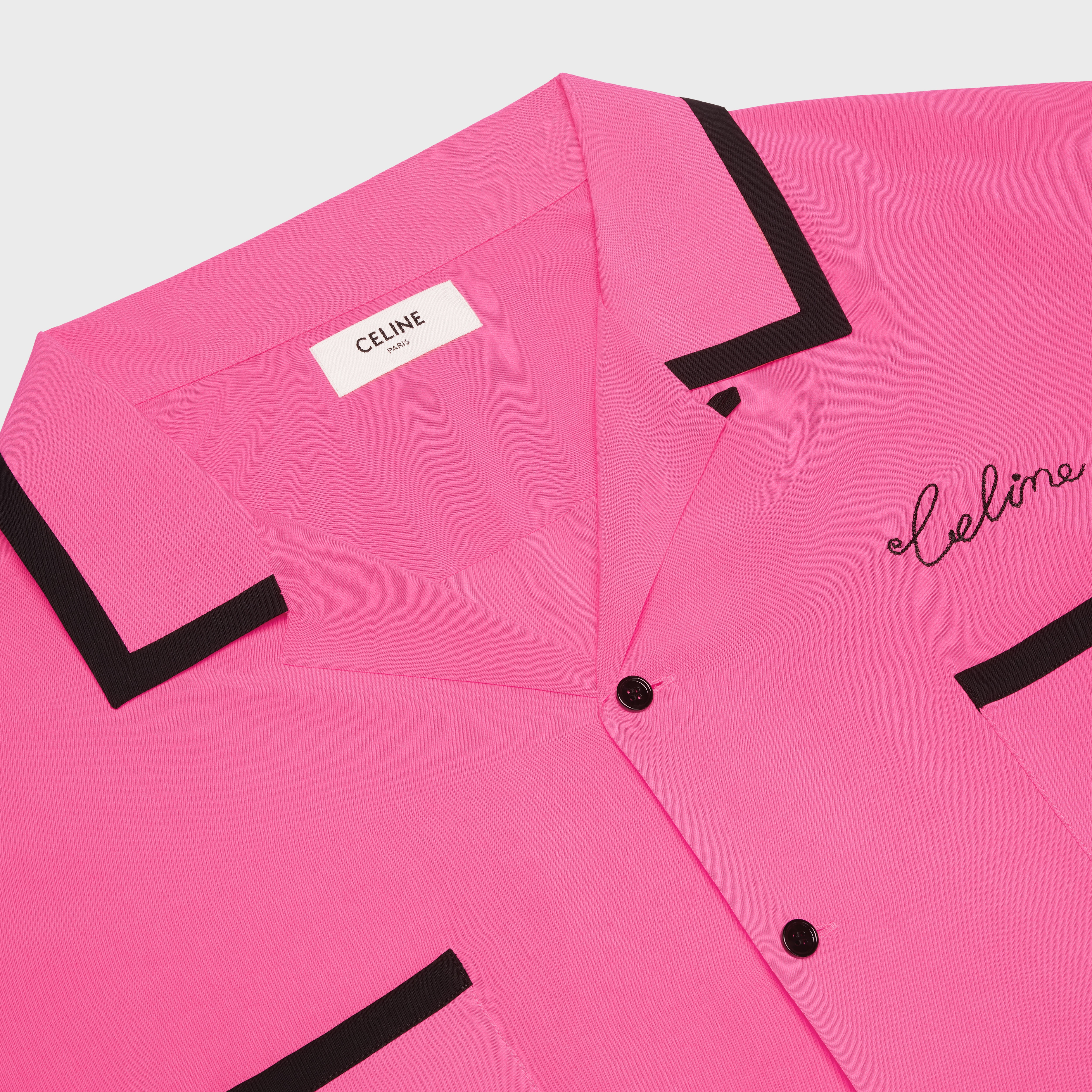LOOSE BOWLING SHIRT IN RAYON TWILL - 3