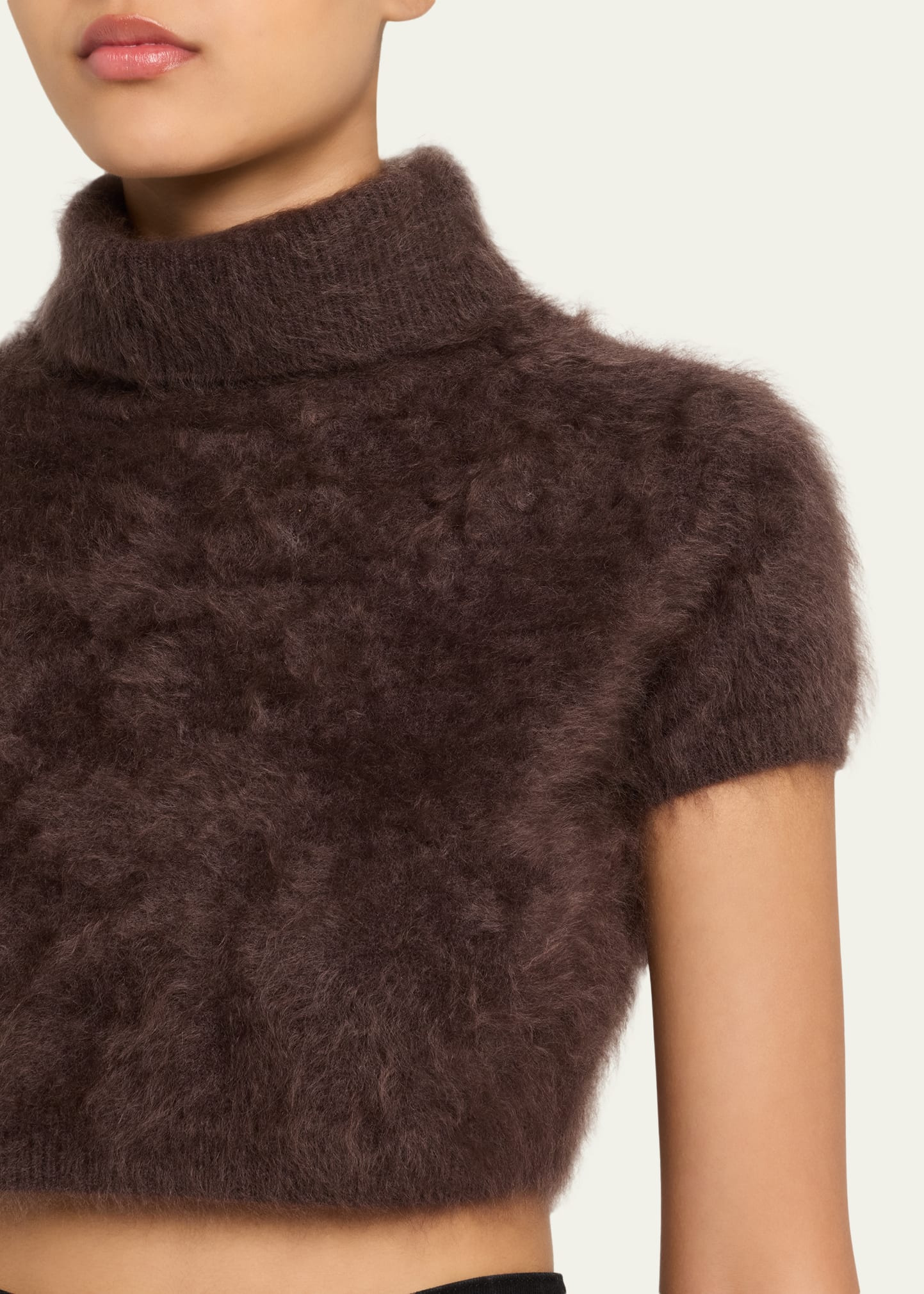 The Teddy Turtleneck Cropped Sweater - 5