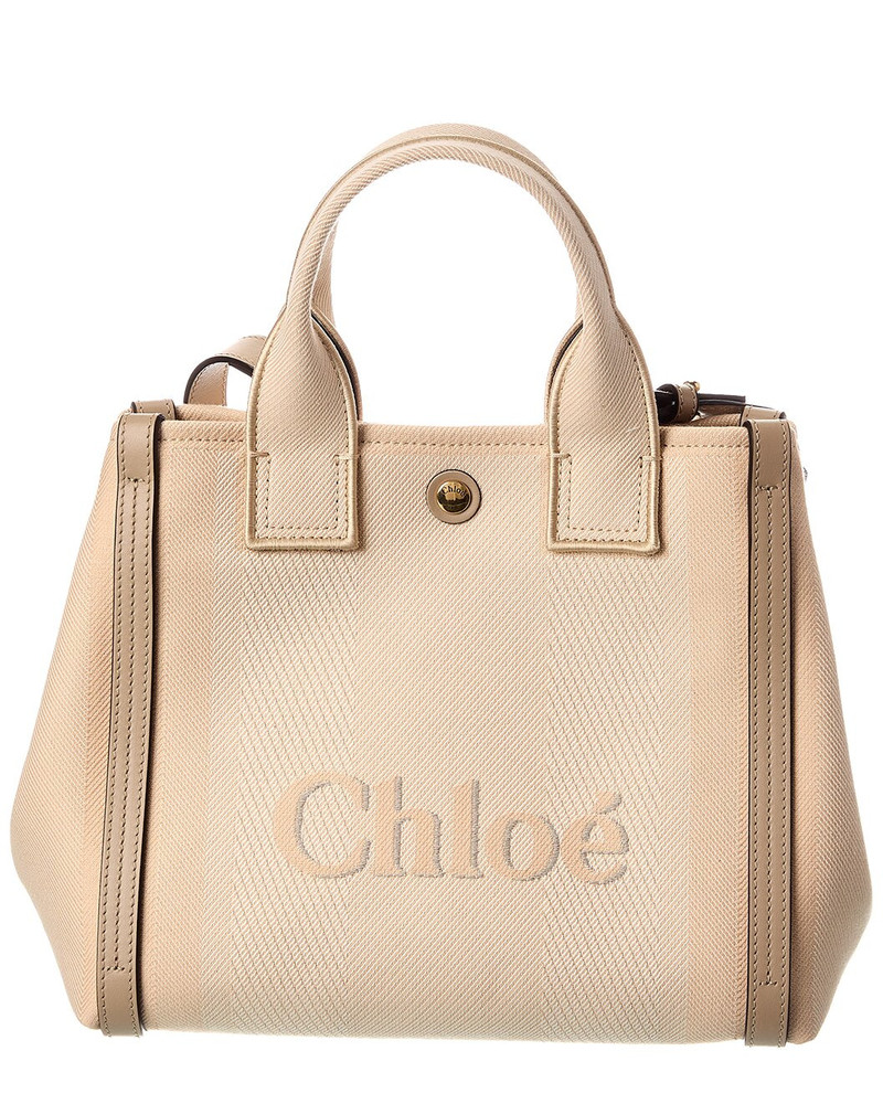 Chloé Chloé Canvas & Leather Tote outlook