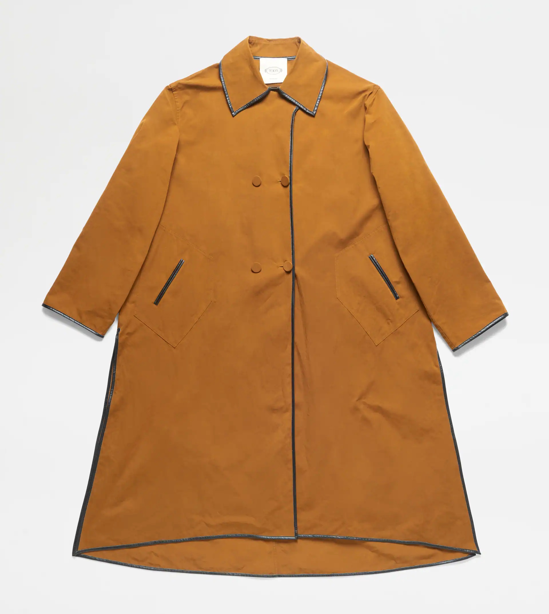 TRENCH COAT WITH KNOTTED BOTTOM - BROWN - 1