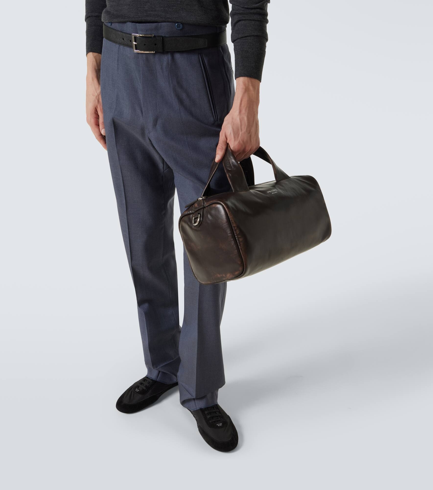 Small leather duffel bag - 3