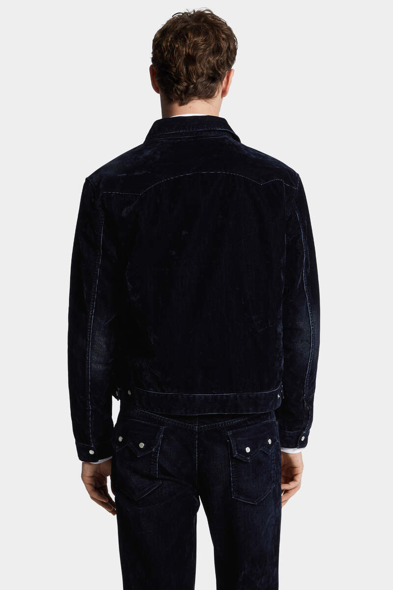 FLOCKED CORD JEAN JACKET - 4