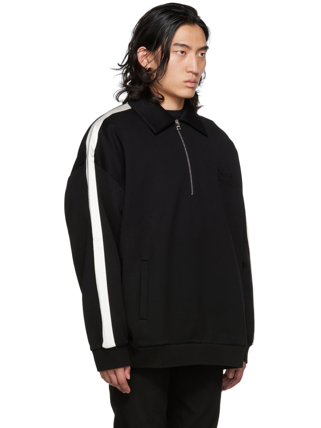 Black Embroidered Sweatshirt - 2