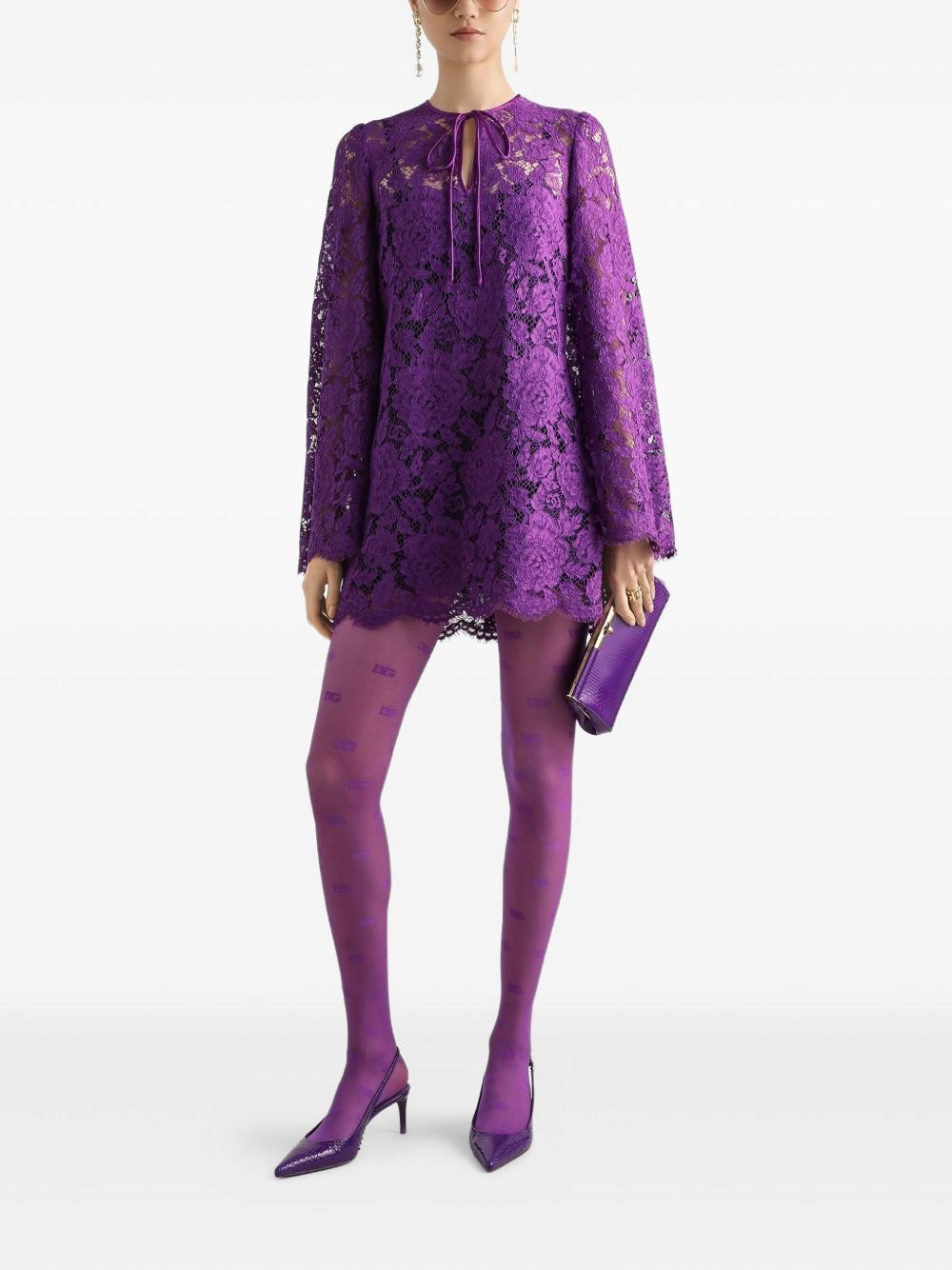 Cordonetto lace dress - 2