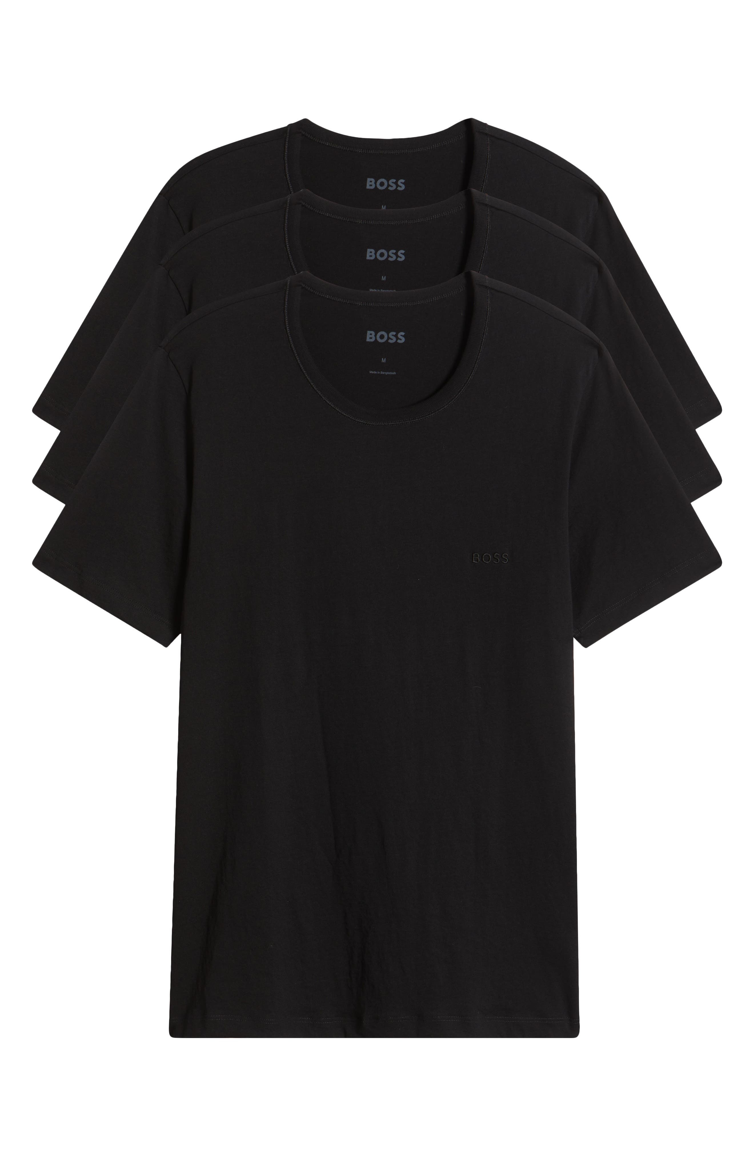 BOSS Men's 3-Packs Cotton Crewneck T-Shirts in Black at Nordstrom - 5