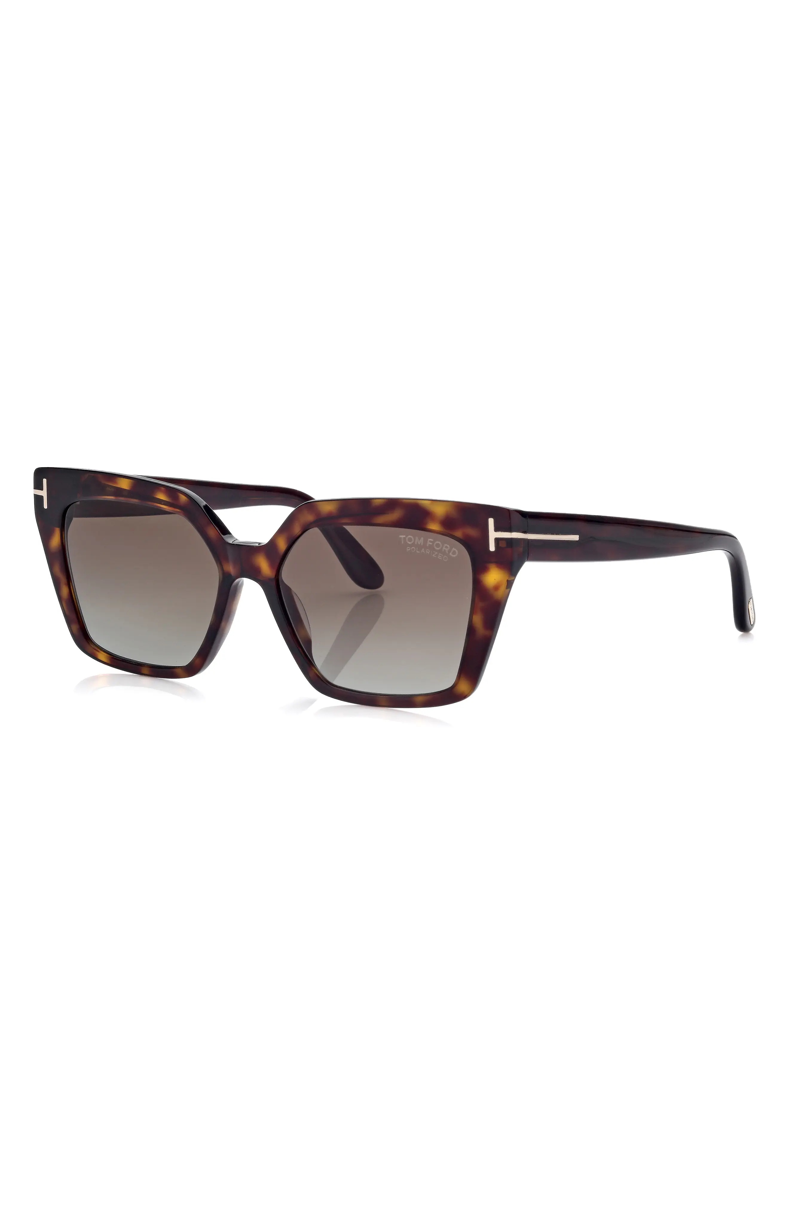 Winona 53mm Polarized Cat Eye Sunglasses in Dark Havana /Brown Polarized - 2