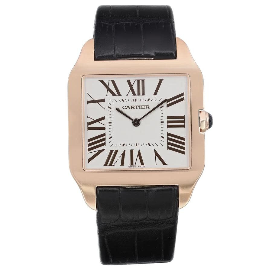 Pre-owned Cartier Cartier Santos Hand Wind Grey Dial Men's Watch 2650 - 1