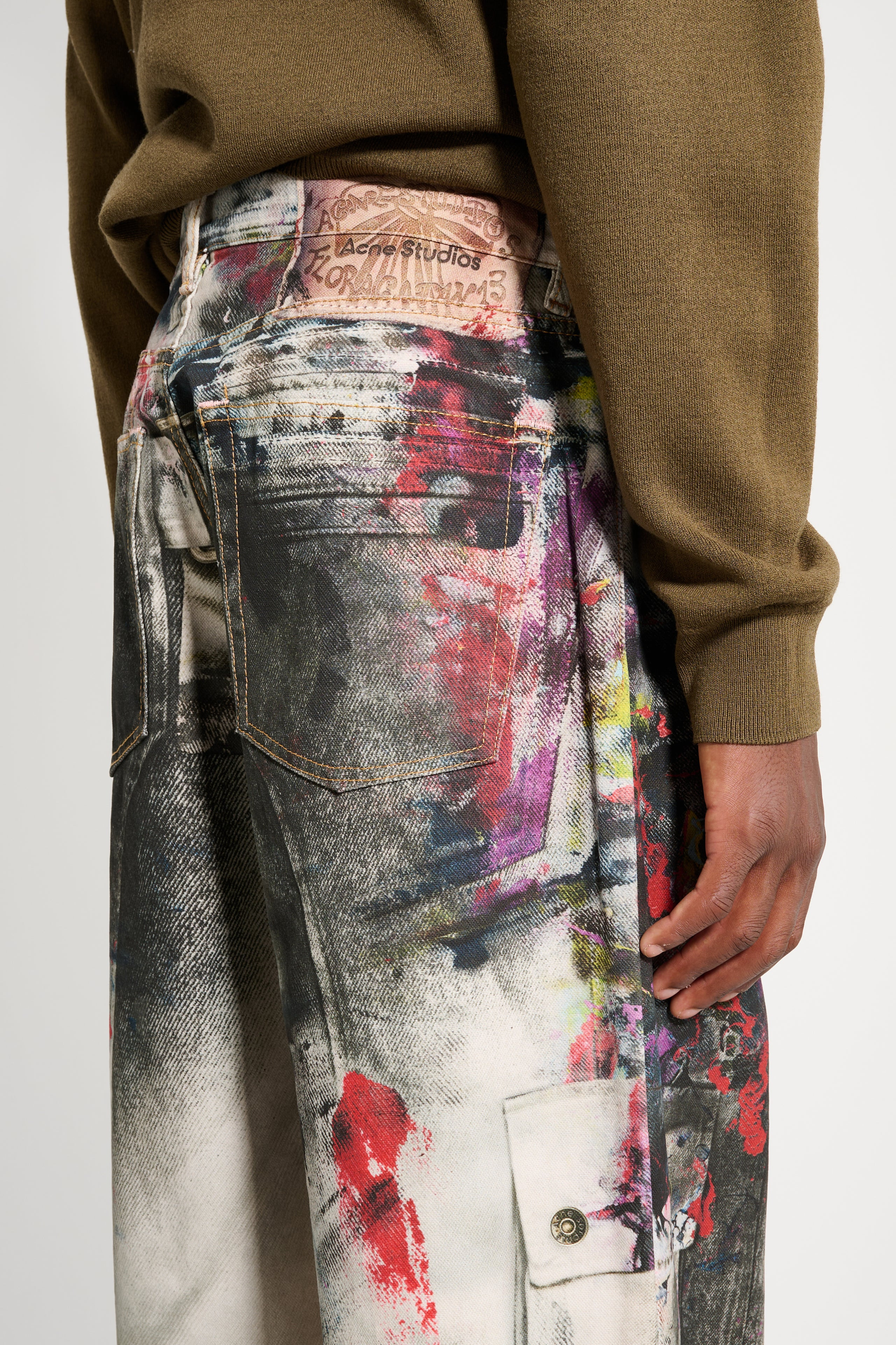 ACNE STUDIOS 1981 BAGGY FIT JEANS WHITE / MULTI - 5