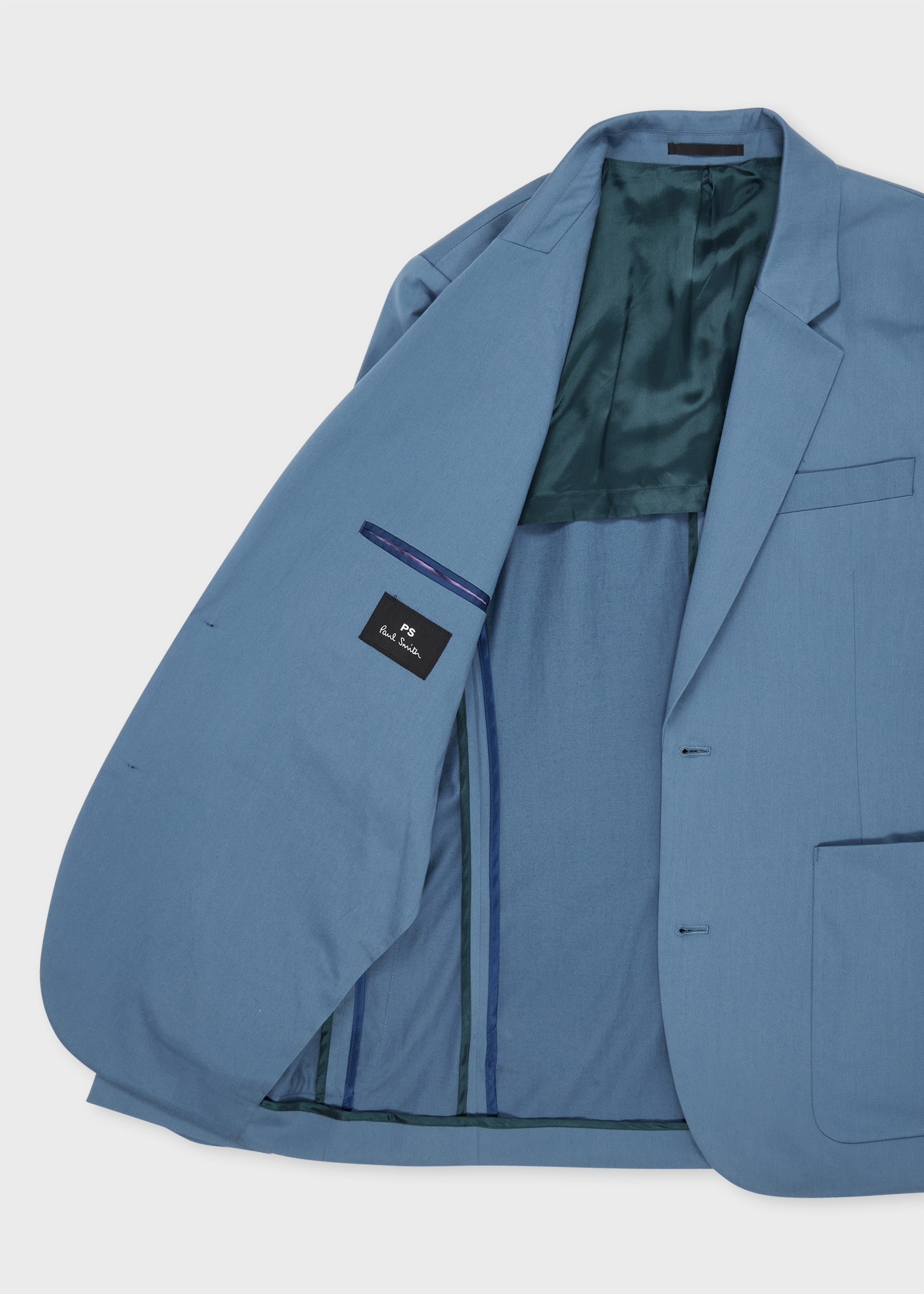 Blue Stretch-Cotton Buggy-Lined Blazer - 4