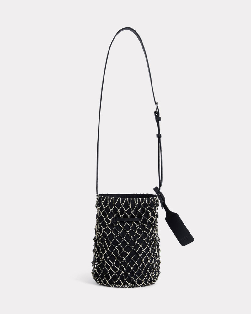 KENZO 'KENZOAMA' bucket bag in canvas and fishnet outlook
