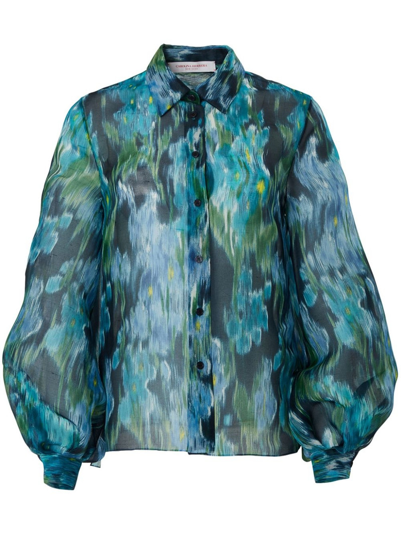 floral-print 모피 blouse 1