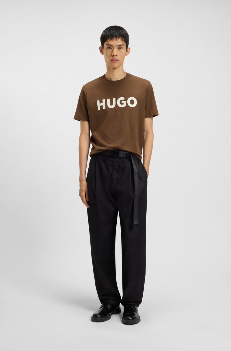 HUGO REGULAR-FIT T-SHIRT IN COTTON JERSEY WITH LOGO ARTWORK outlook