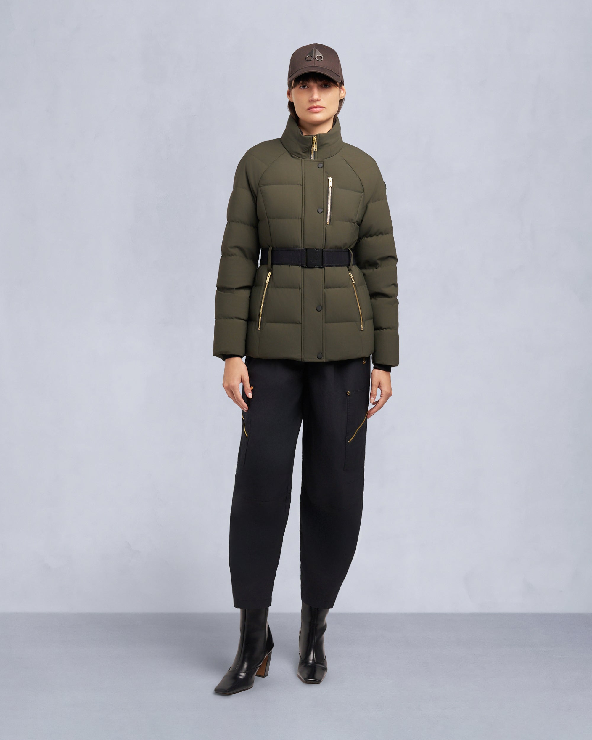 GOLD SERIES NYLUXE CAMBRIA SHEARLING TRIM JACKET - 7