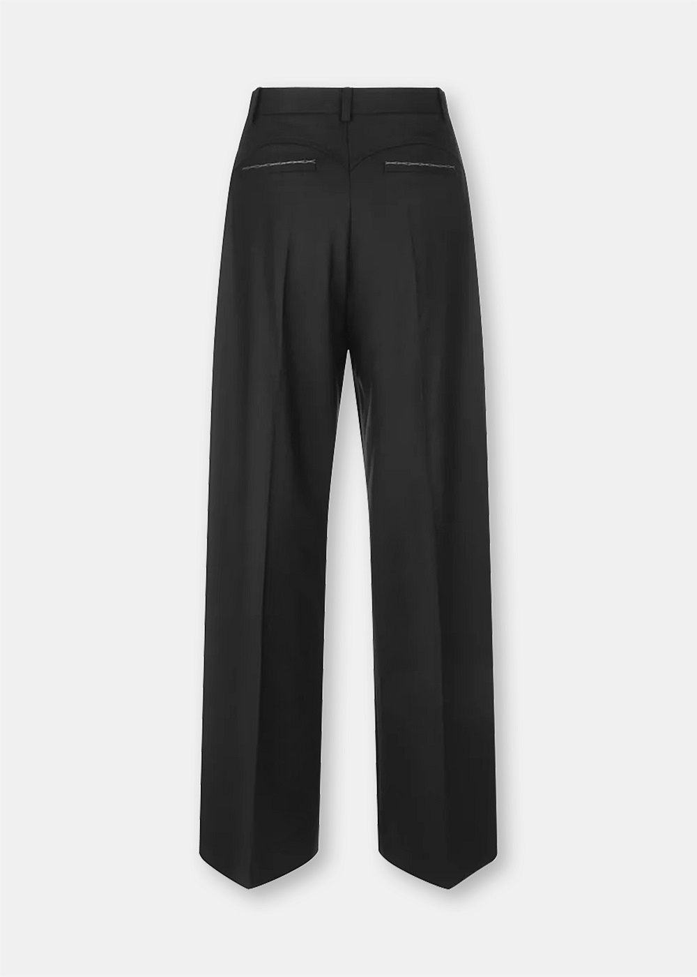 Black Wide Leg Trousers - 2