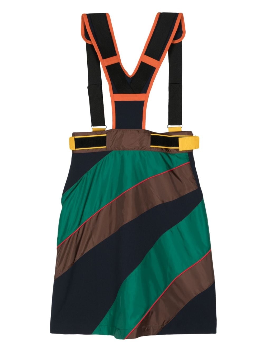 colour-block dungaree dress - 2