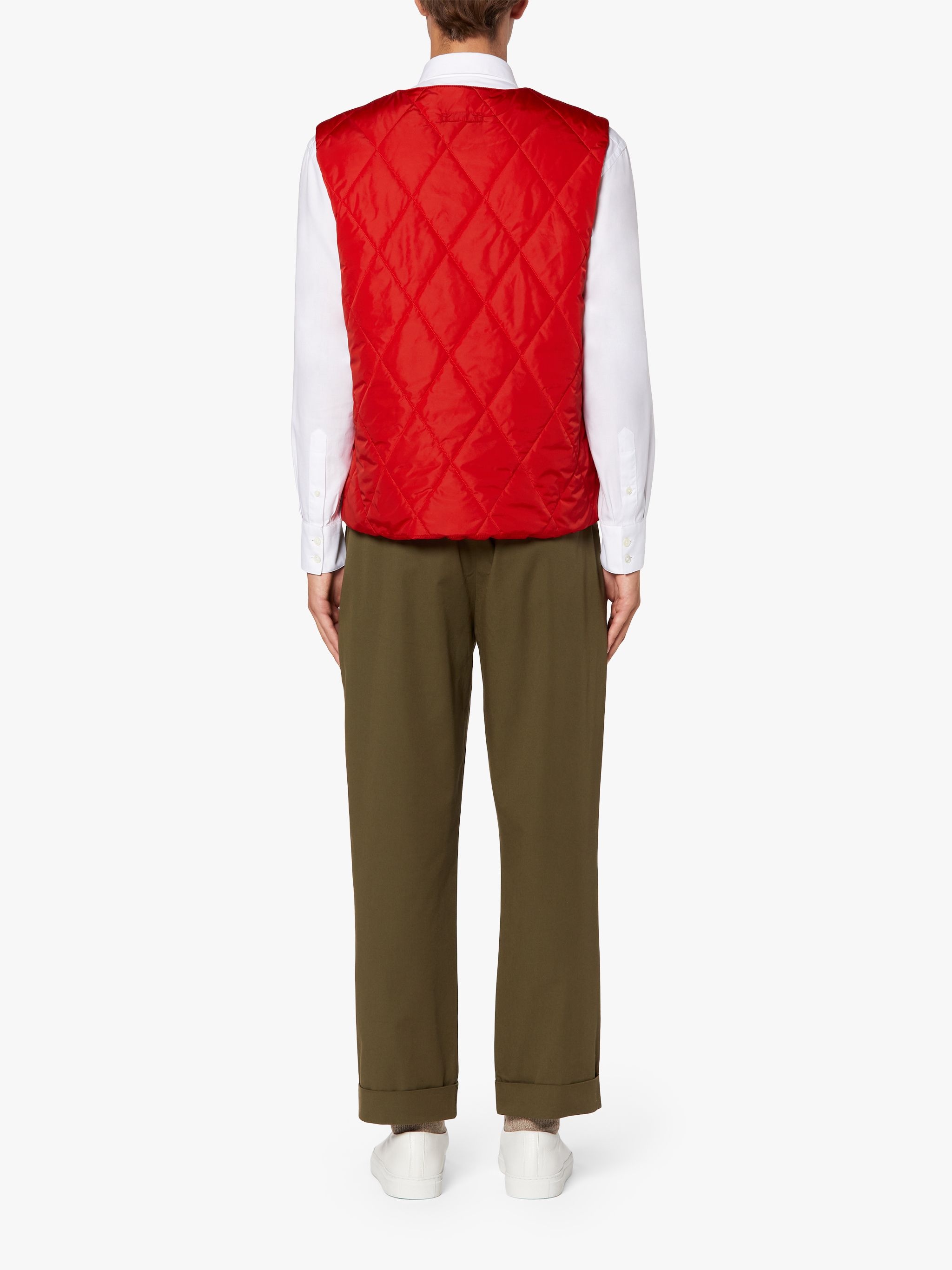 HIG RED QUILTED NYLON LINER VEST | GQM-204 - 3