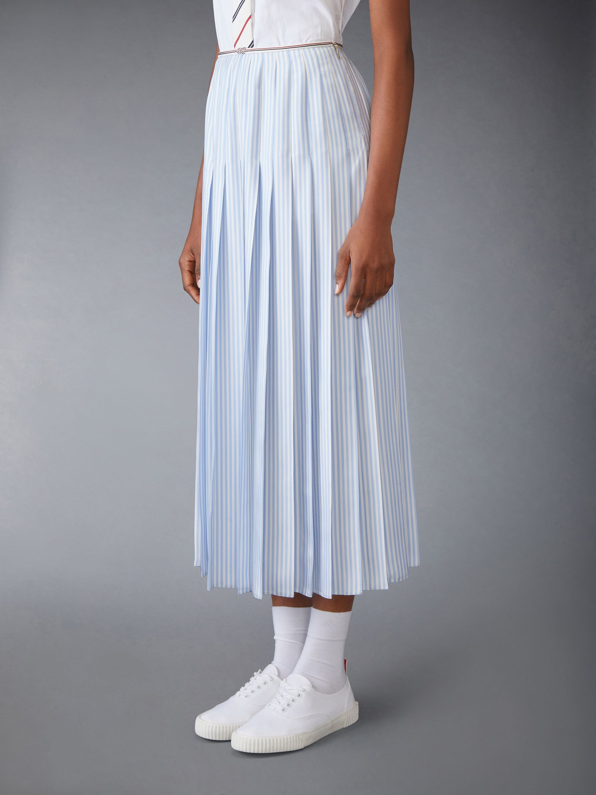 Silk Twill Pleated Skirt - 2