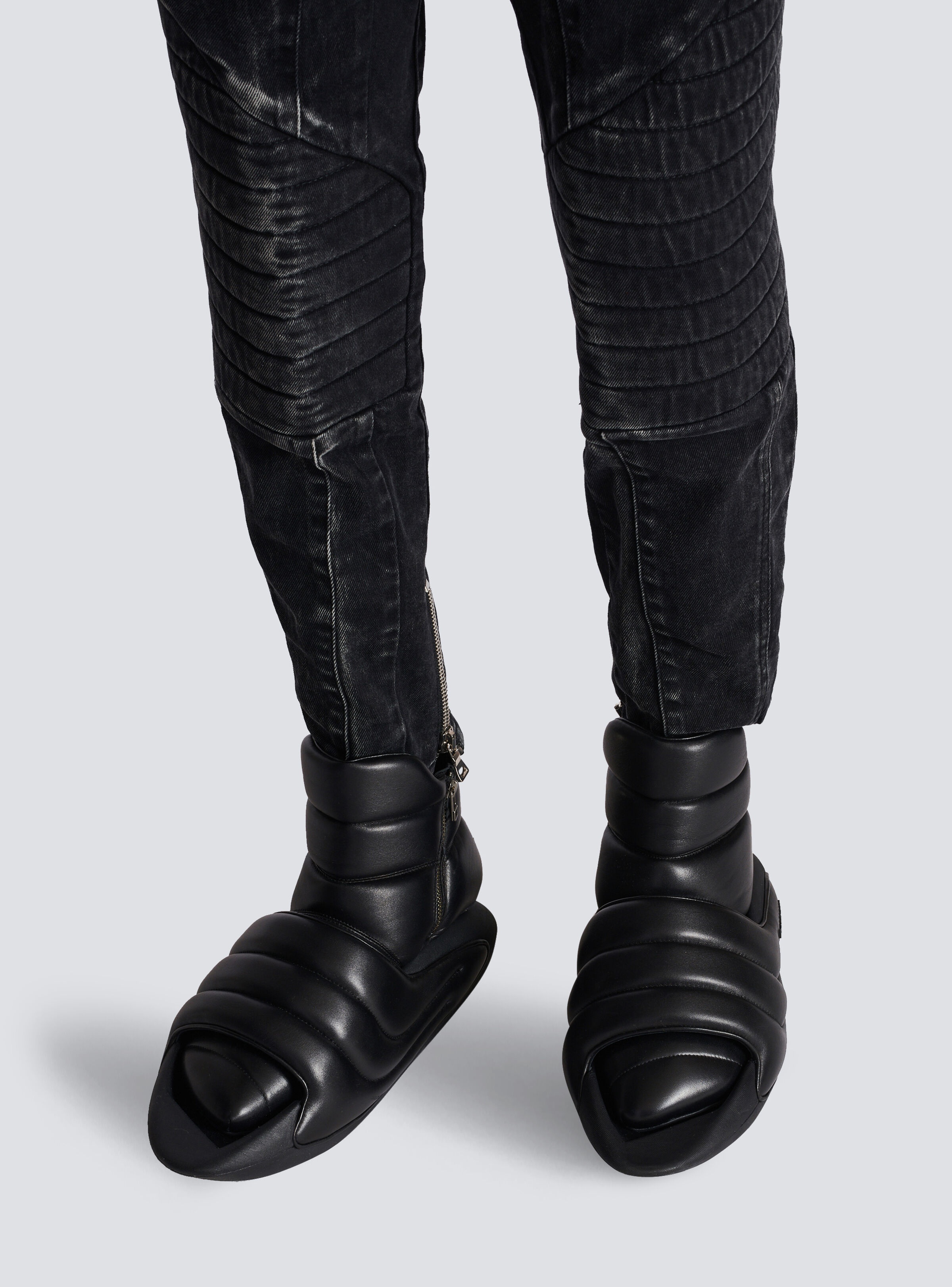 B-IT hight-top mules in quilted leather - 8
