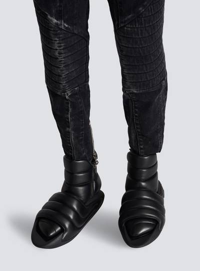 Balmain B-IT hight-top mules in quilted leather outlook