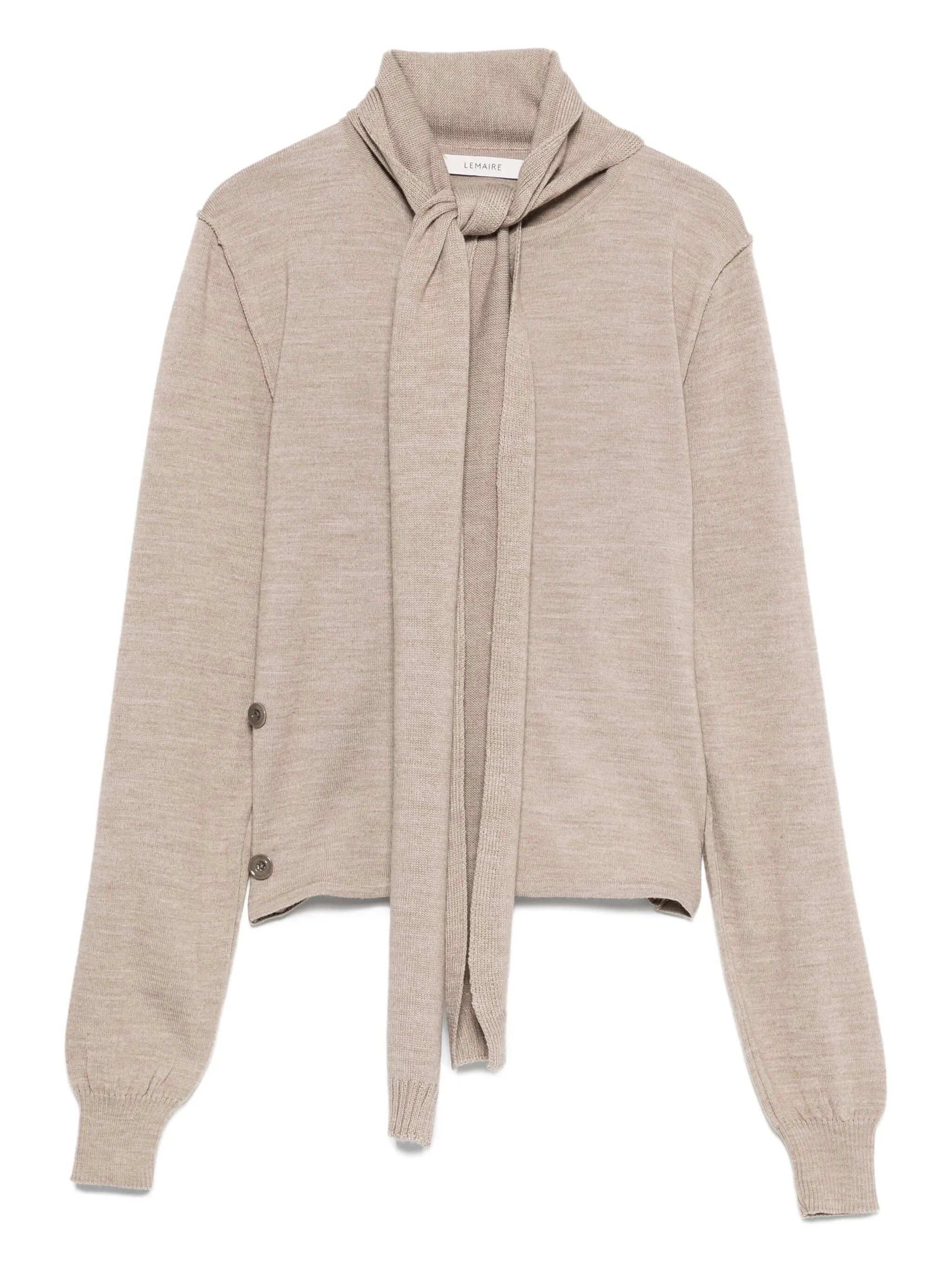 tied-neck button-detail top - 1