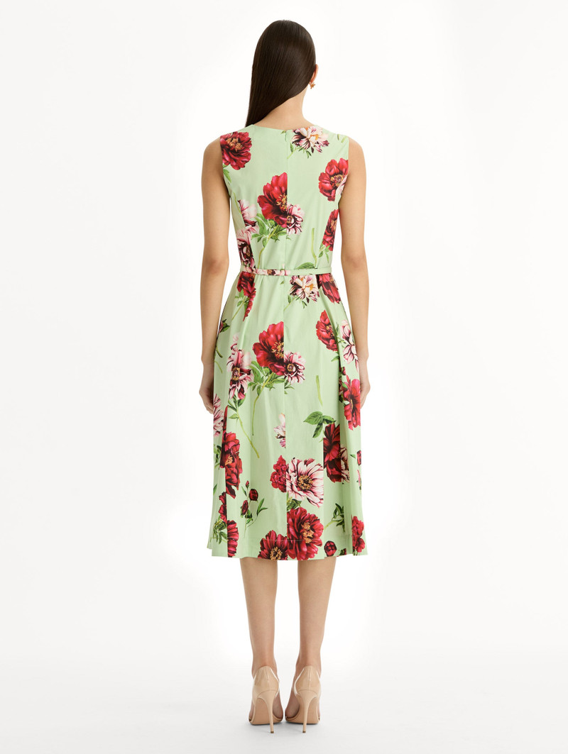 PEONY COTTON POPLIN SLEEVELESS DRESS 3