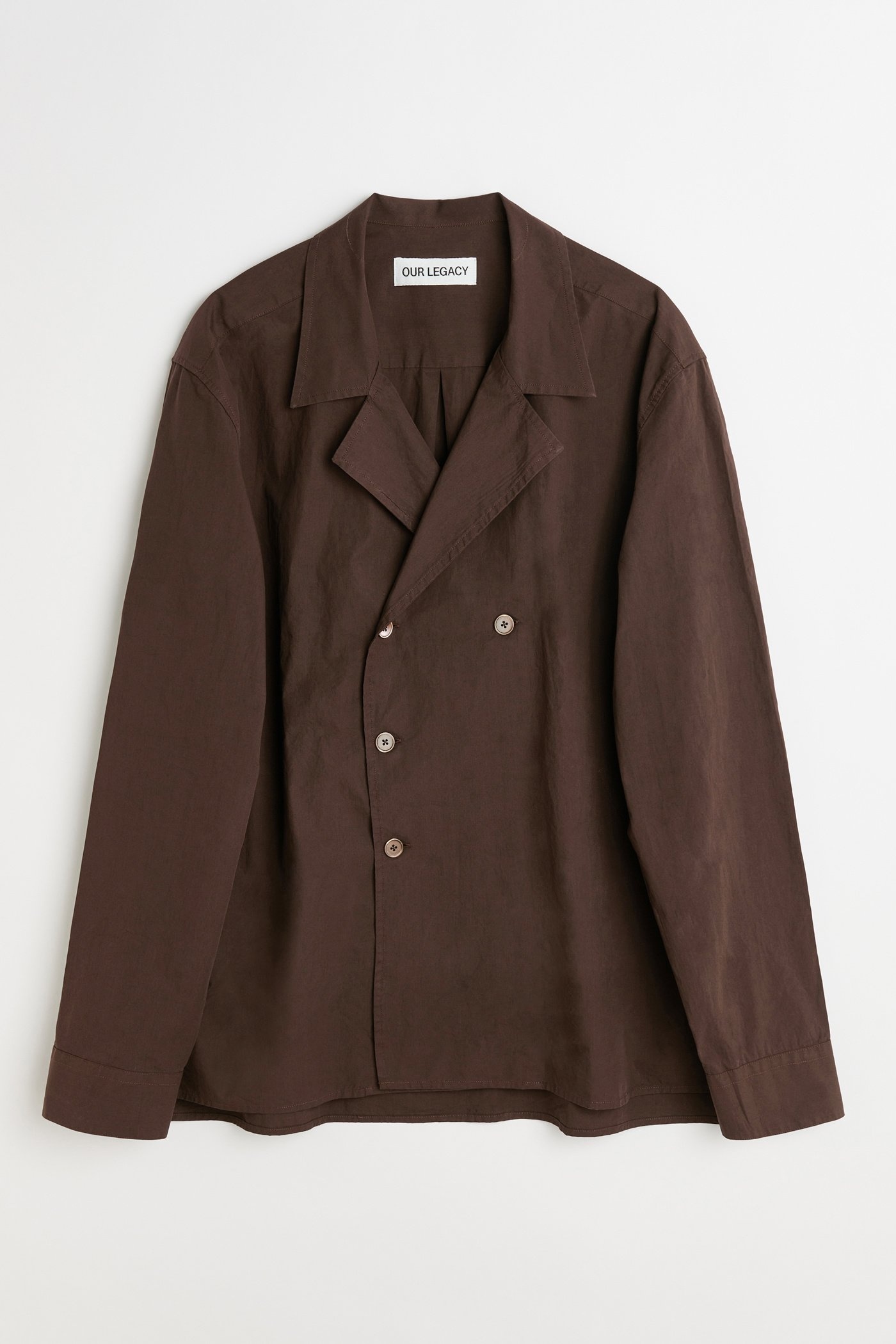 Duo Shirt Hefty Brown Coarse Poplin - 1