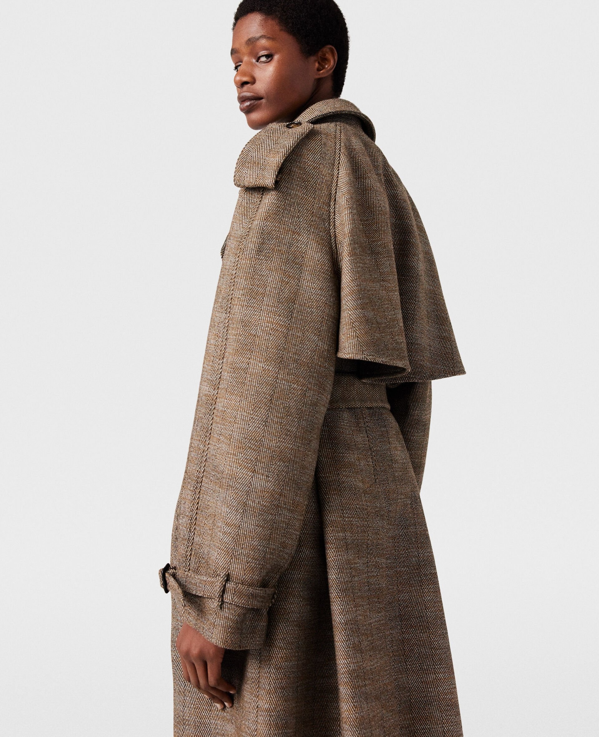 Stella McCartney Belted Check Trench Coat | REVERSIBLE