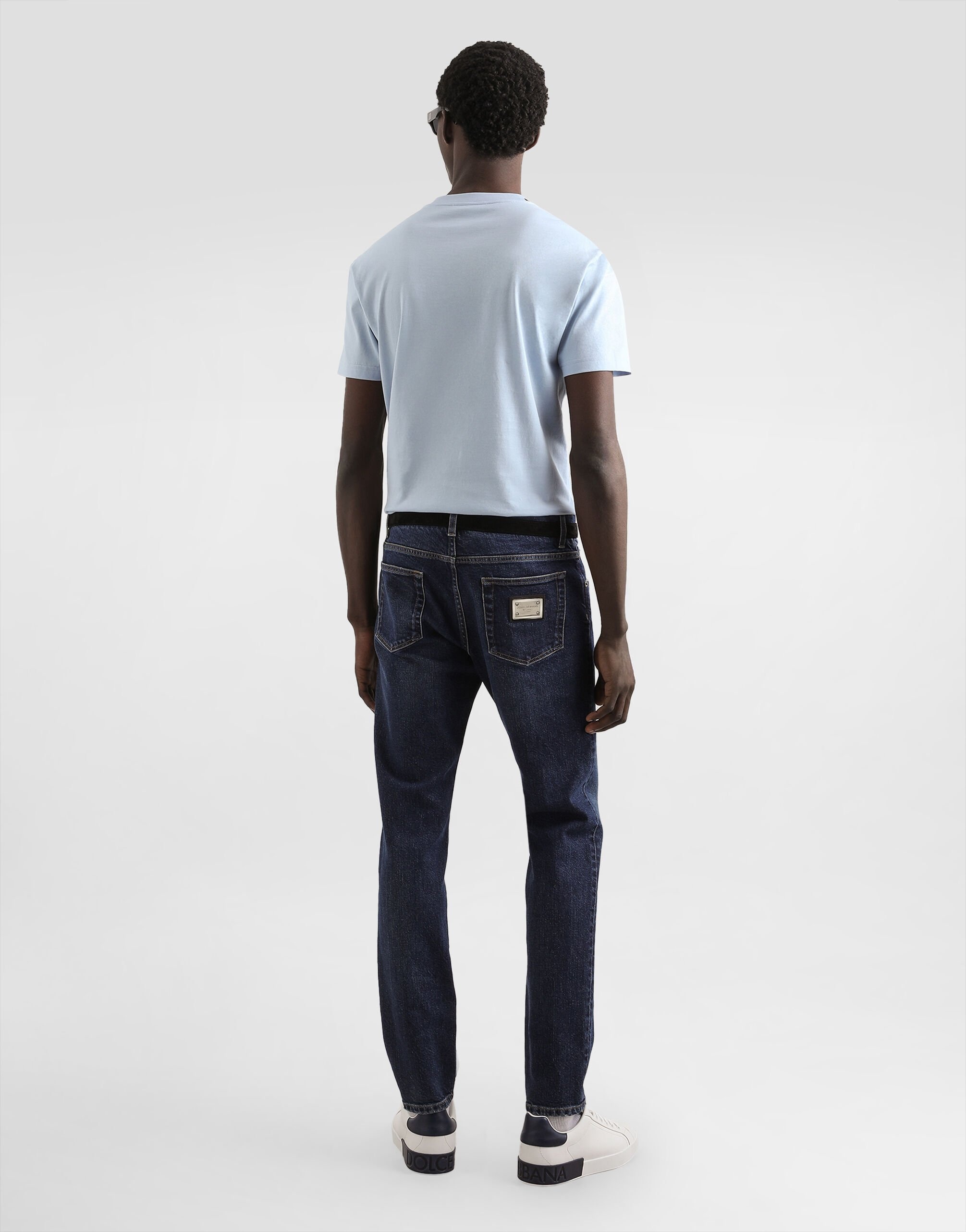 Slim-fit stretch cotton jeans - 5