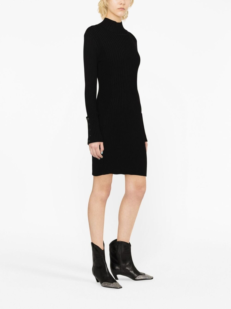 high-neck ribbed-knit minidress 3