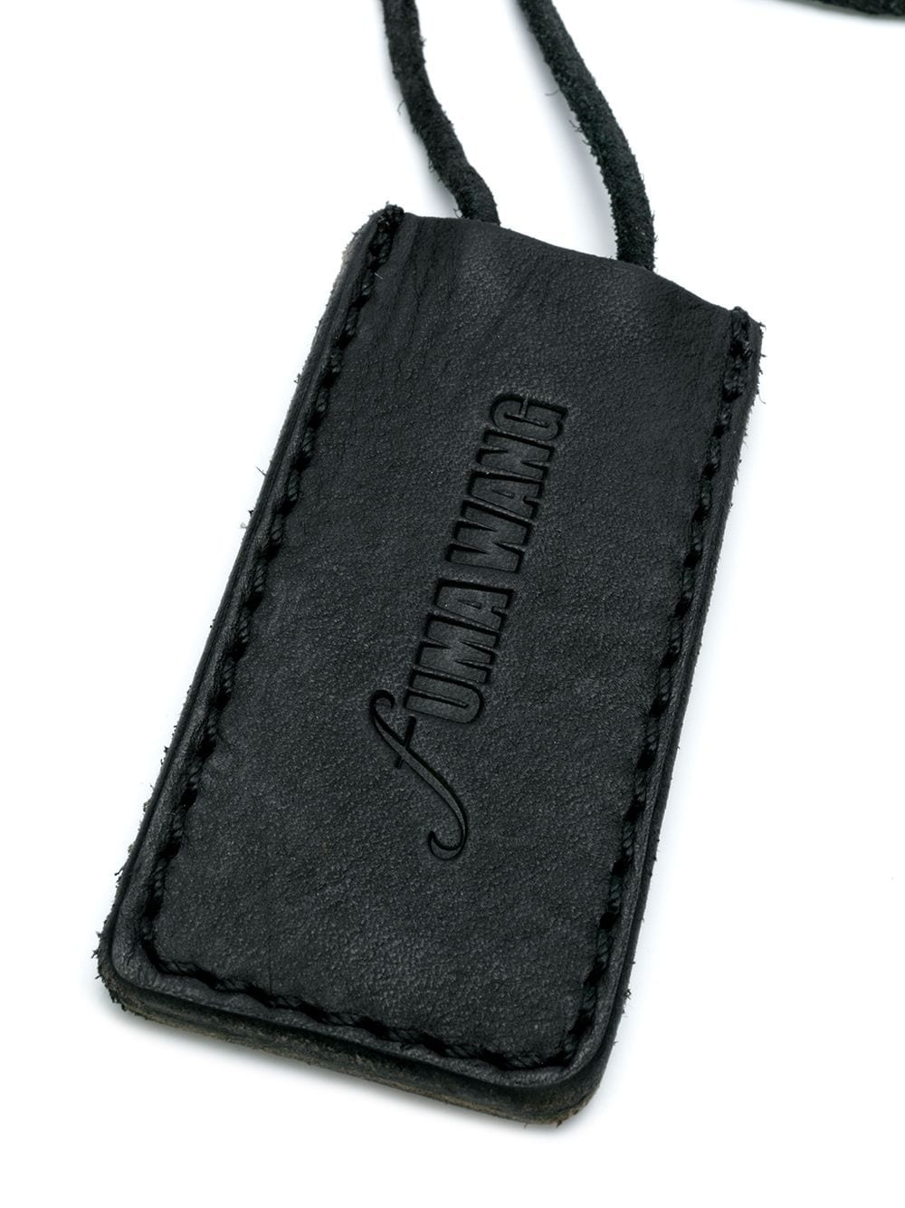 embossed logo leather tag - 2