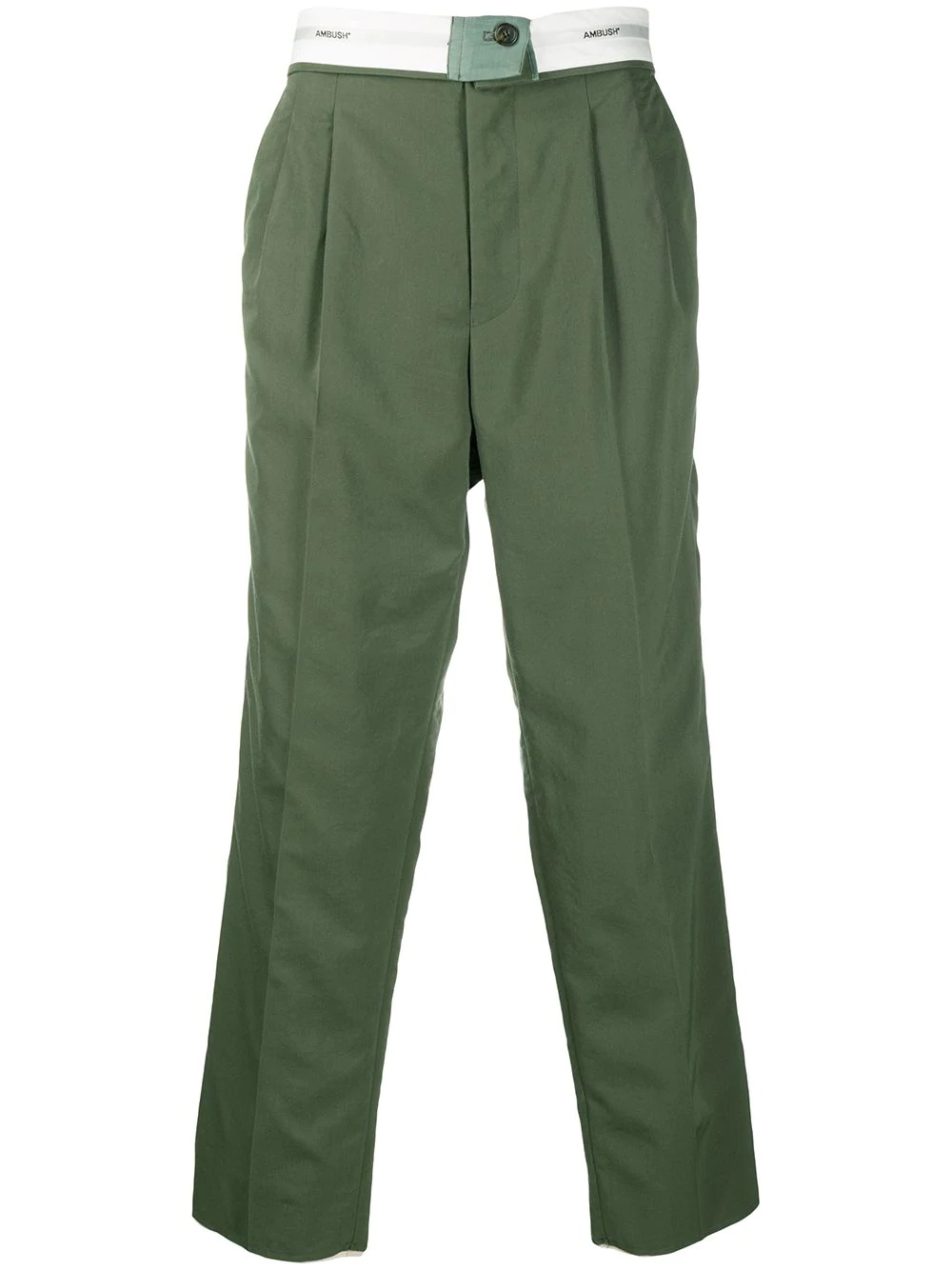 folded loose trousers - 1