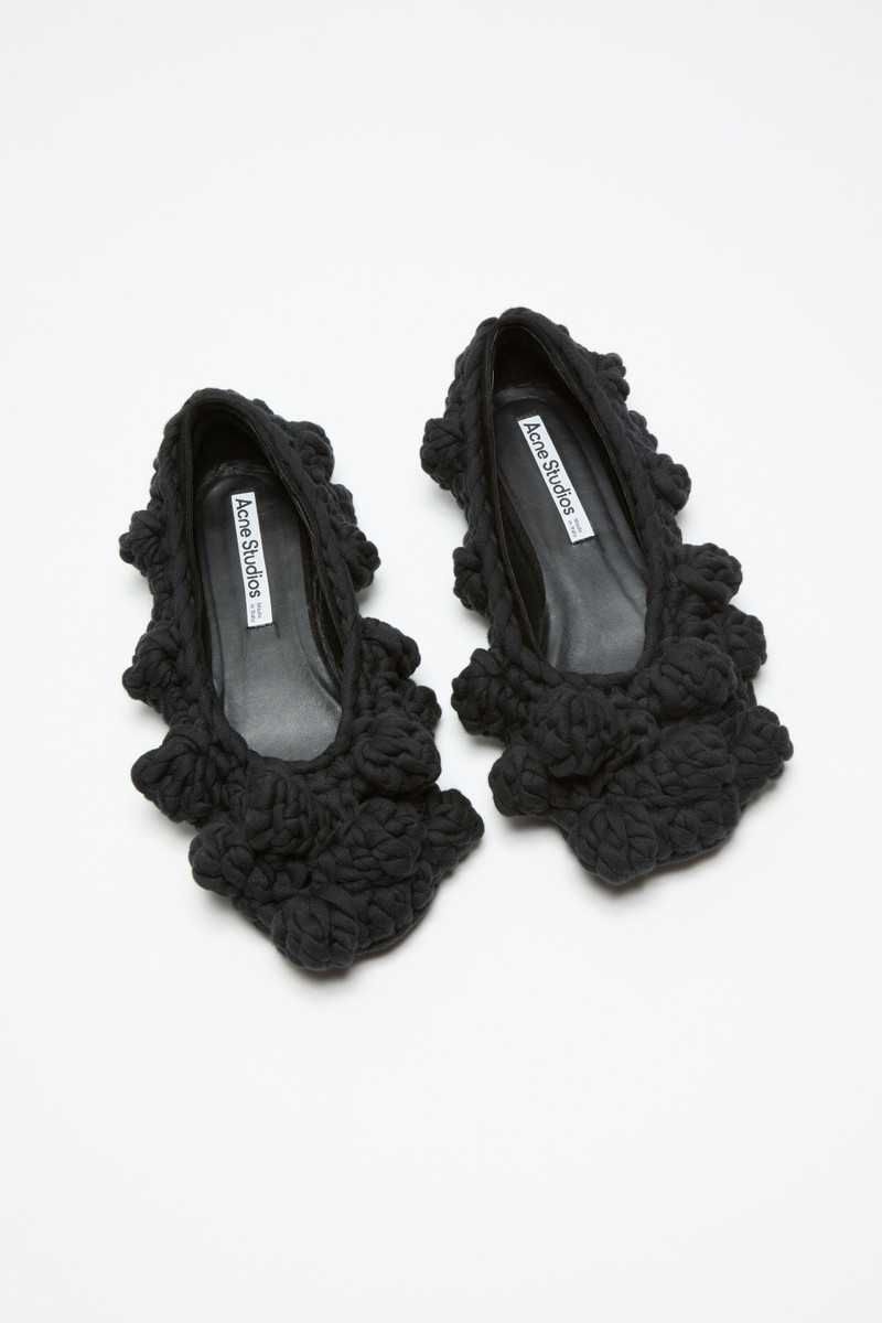 Acne Studios Knit ballet flat - Black outlook