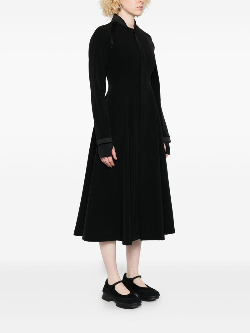 pleated padded midi dress 3