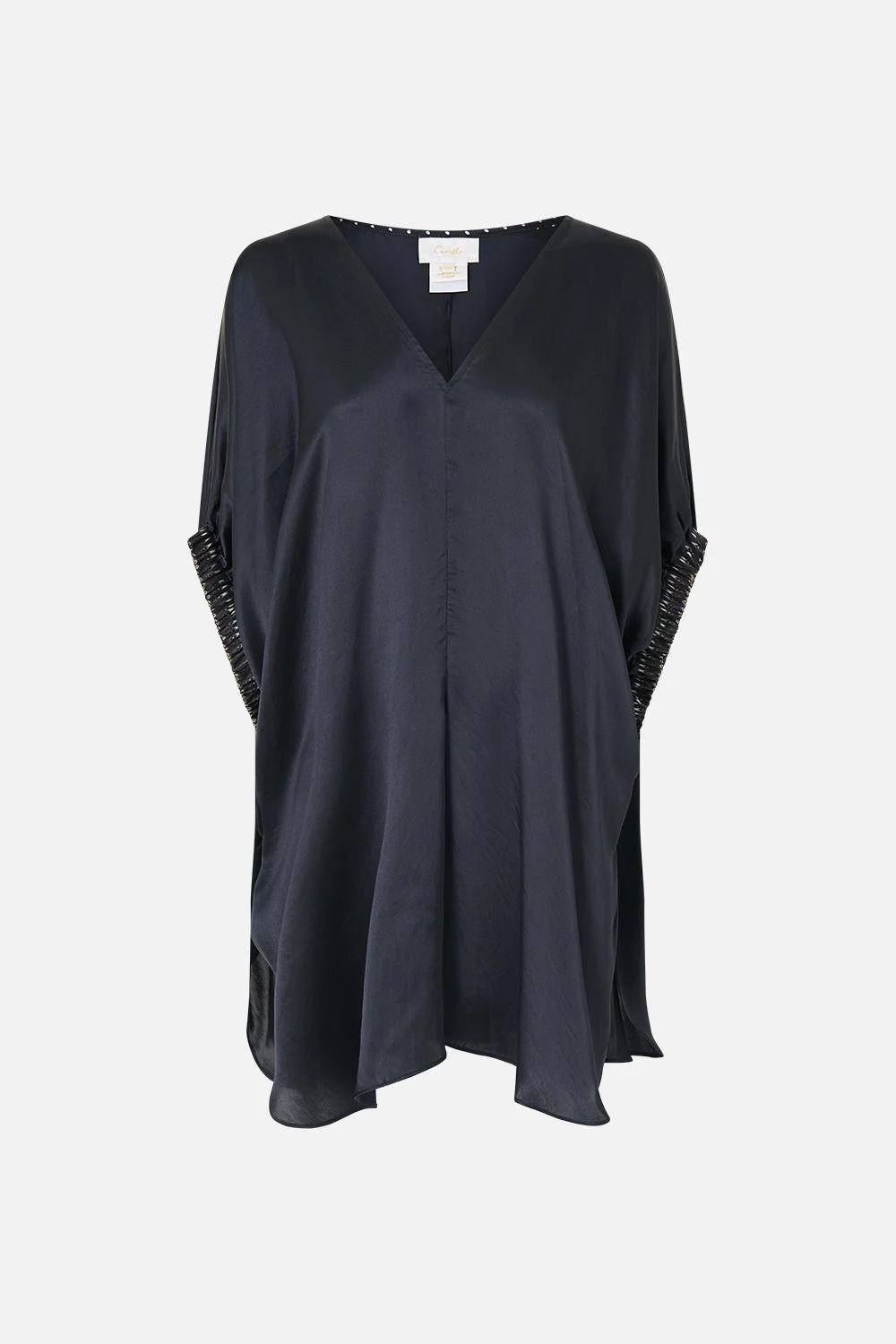 GATHERED CUFF V NECK TOP DAUGHTERS OF DUENDE - 1