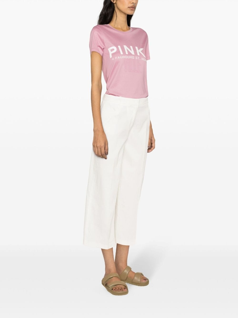 Protesilao linen blend cropped trousers - 3