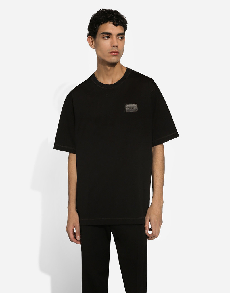 Dolce & Gabbana Cotton T-shirt with branded tag outlook