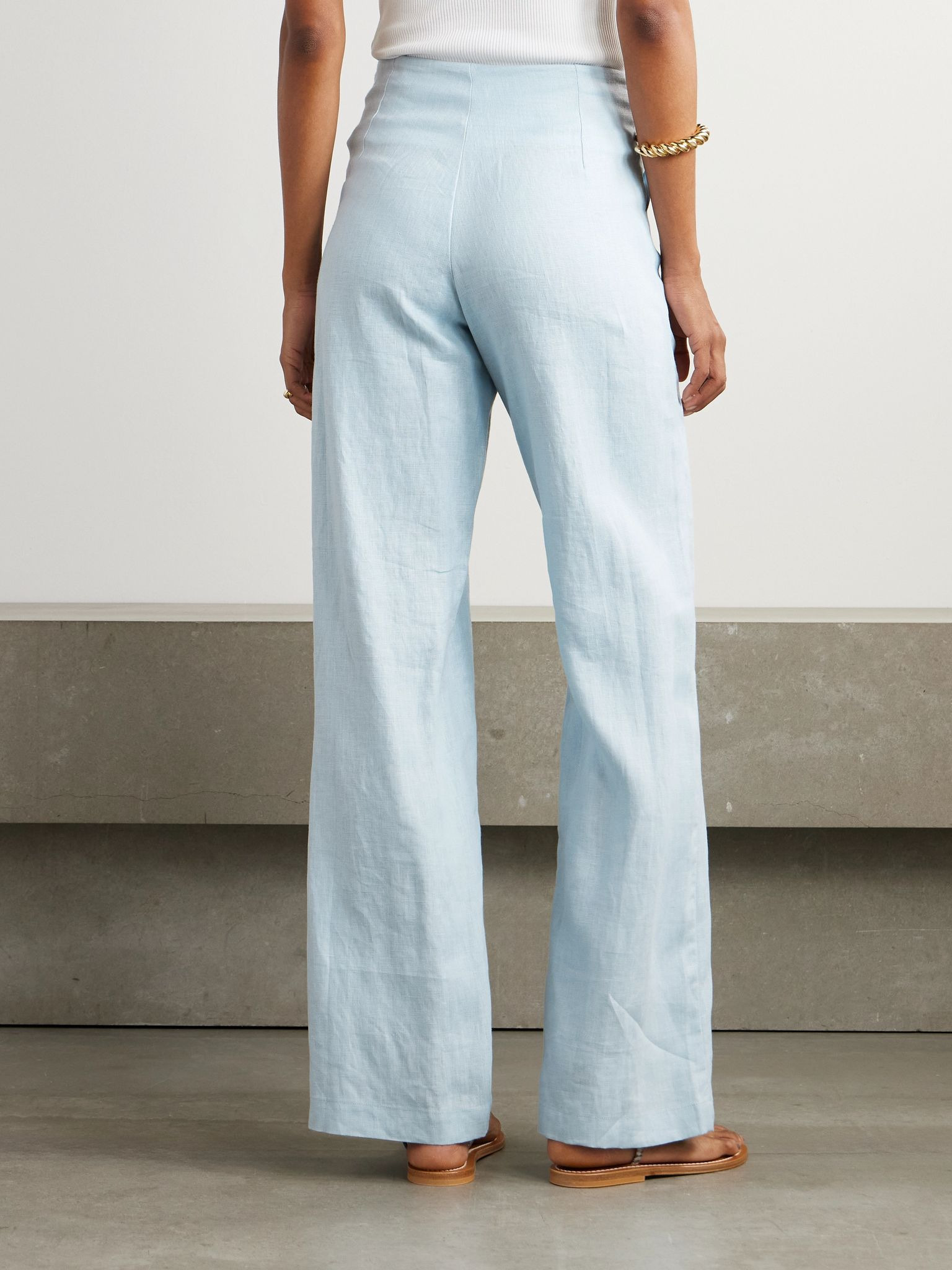 Lulea linen pants Light blue - 4