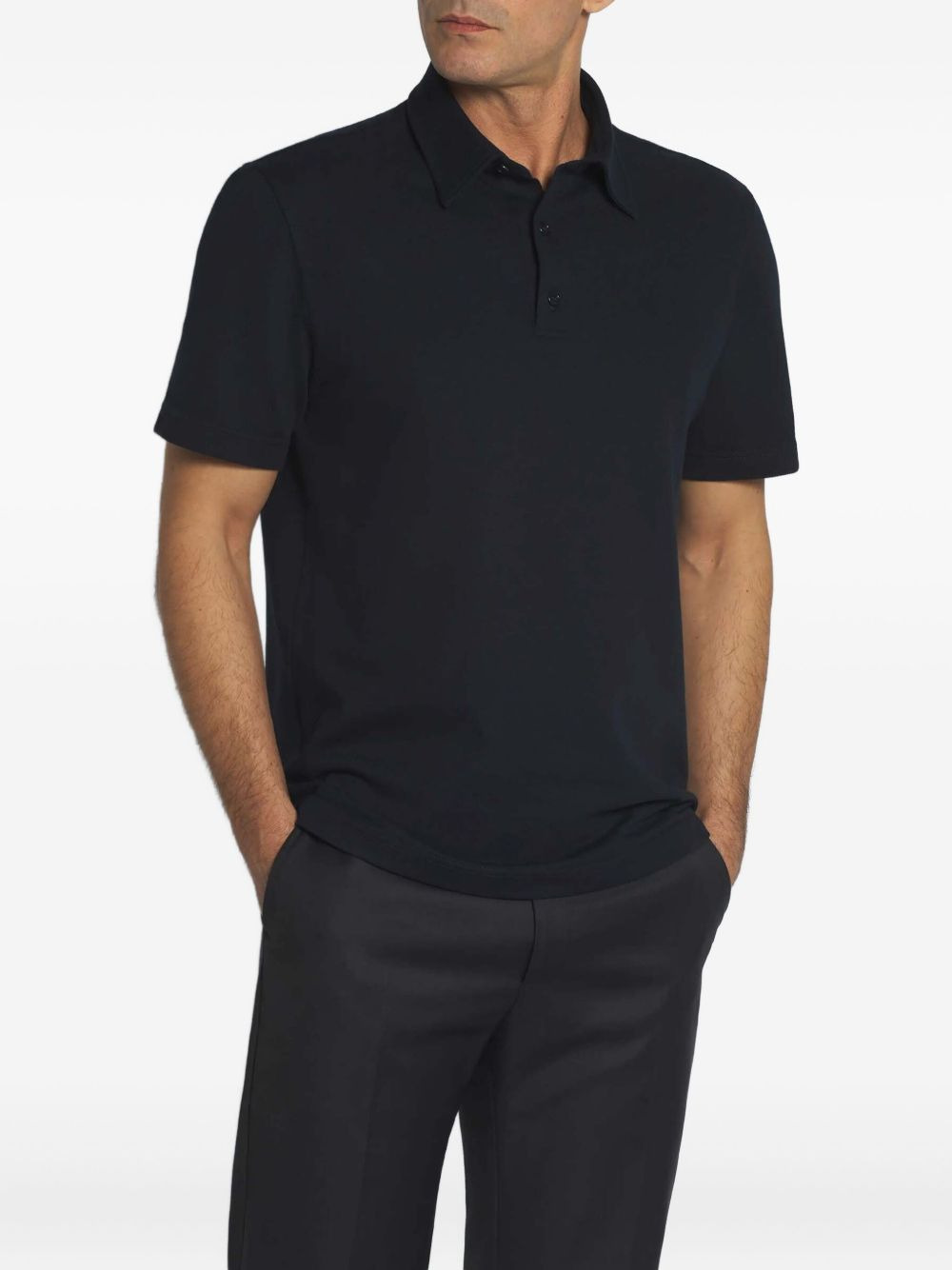 piqué-cotton polo shirt - 2