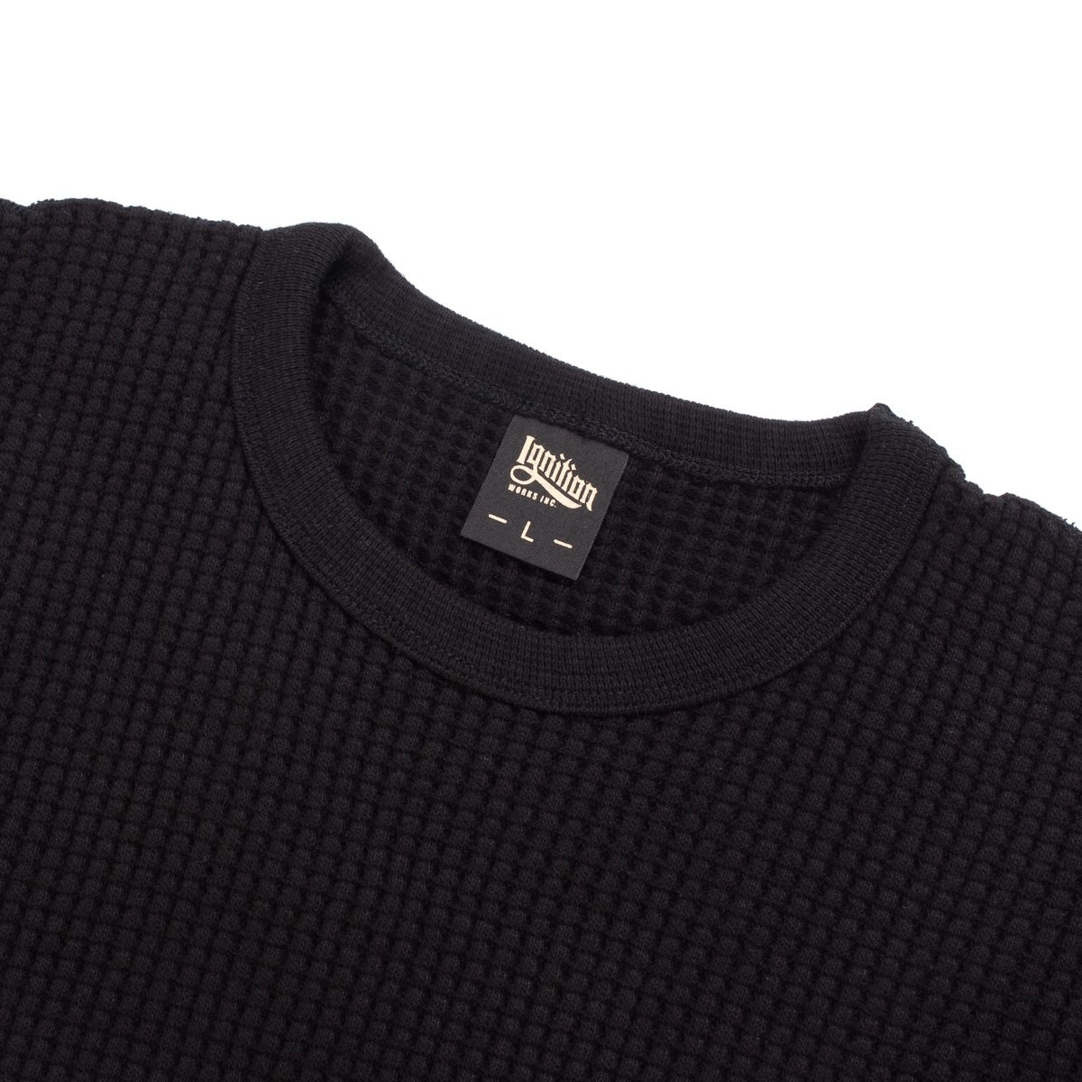 IGW-502-BLK Ignition Works Thermal Crew Neck Long Sleeved Top - Black - 4