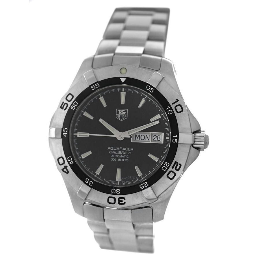 Pre-owned Tag Heuer Aquaracer Automatic Black Dial Men's Watch WAF2010 - 1