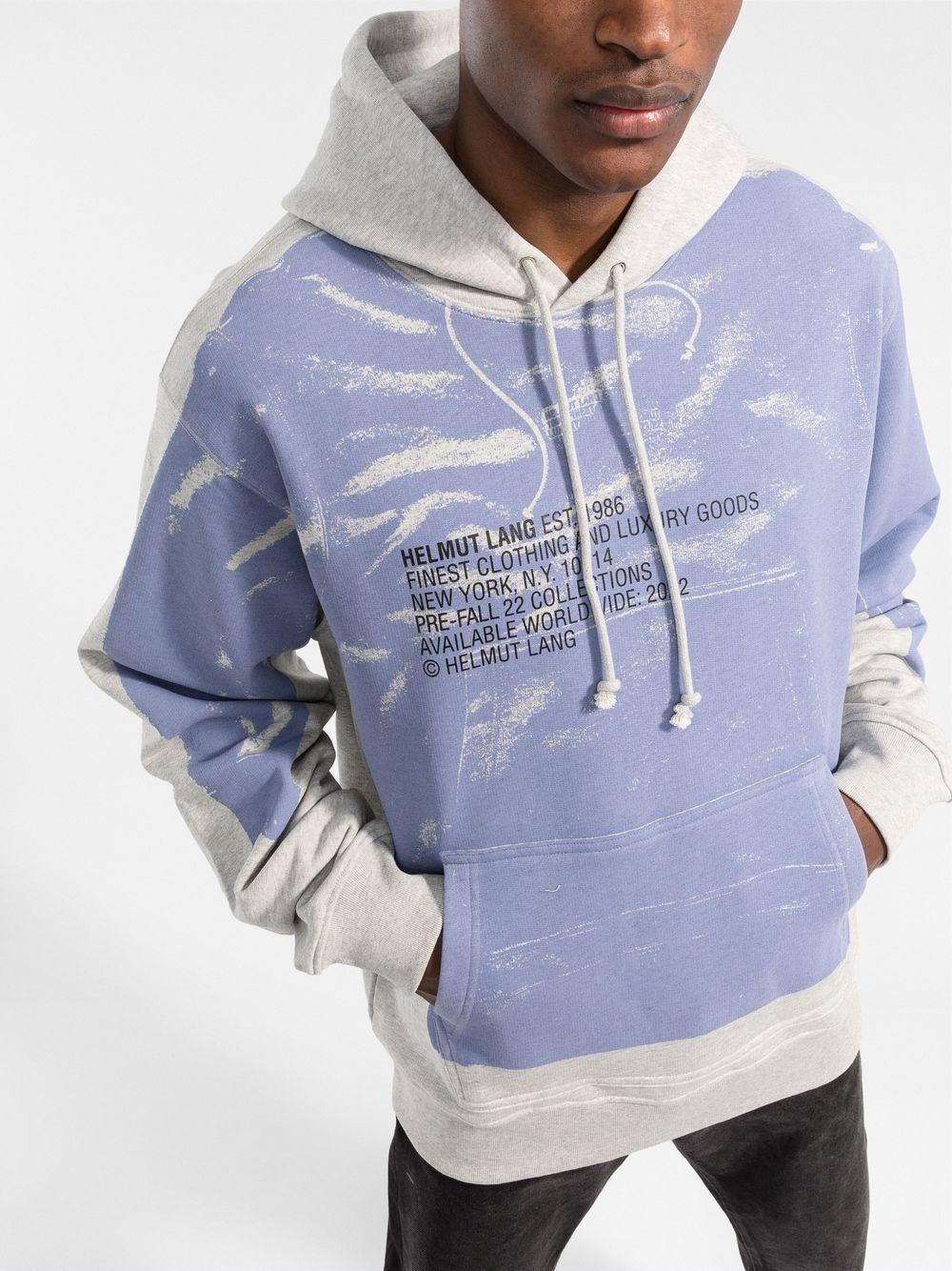 graphic-print panelled hoodie - 3