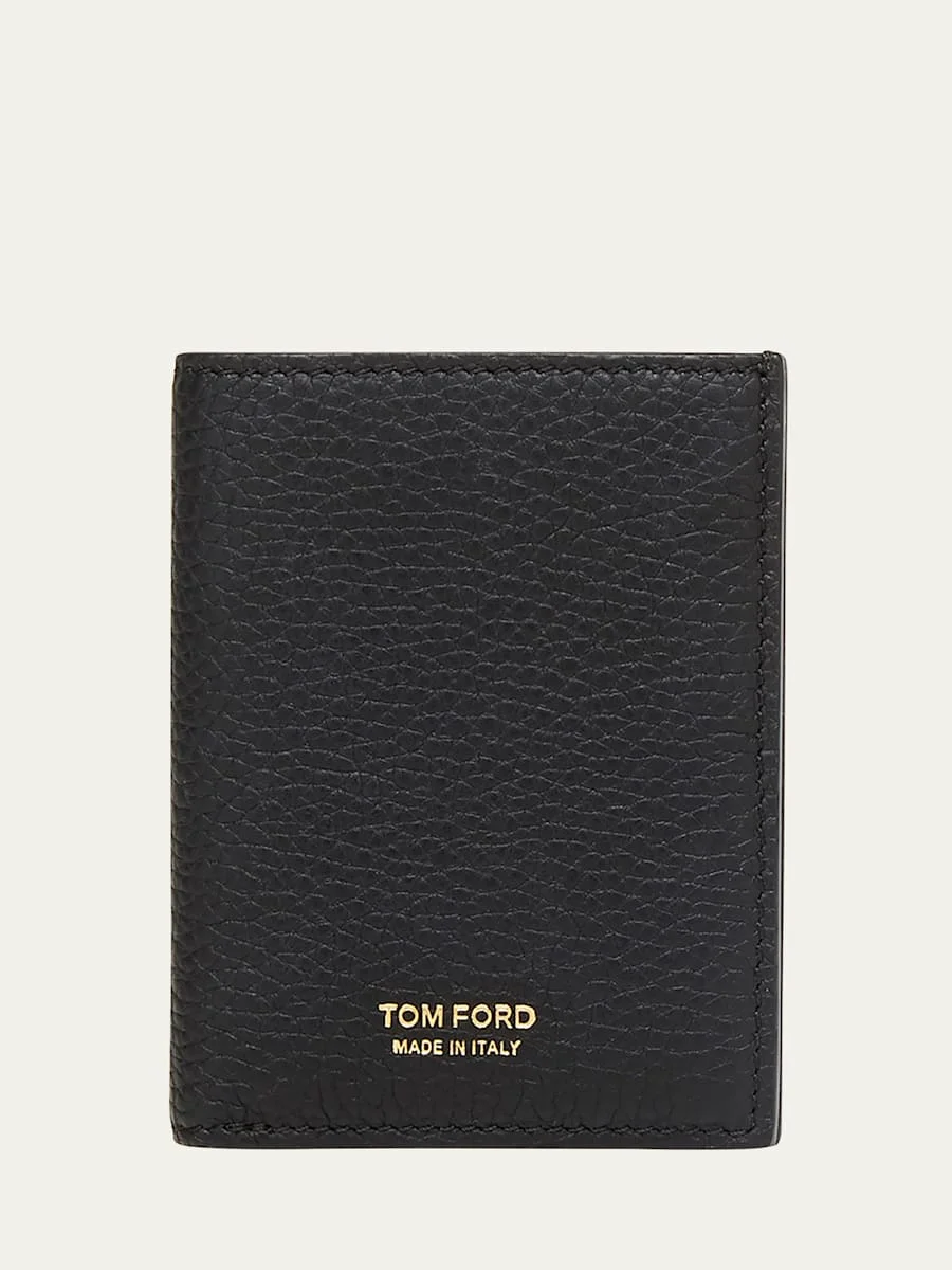 Men's Full-Grain Leather Bifold Card Holder - 1