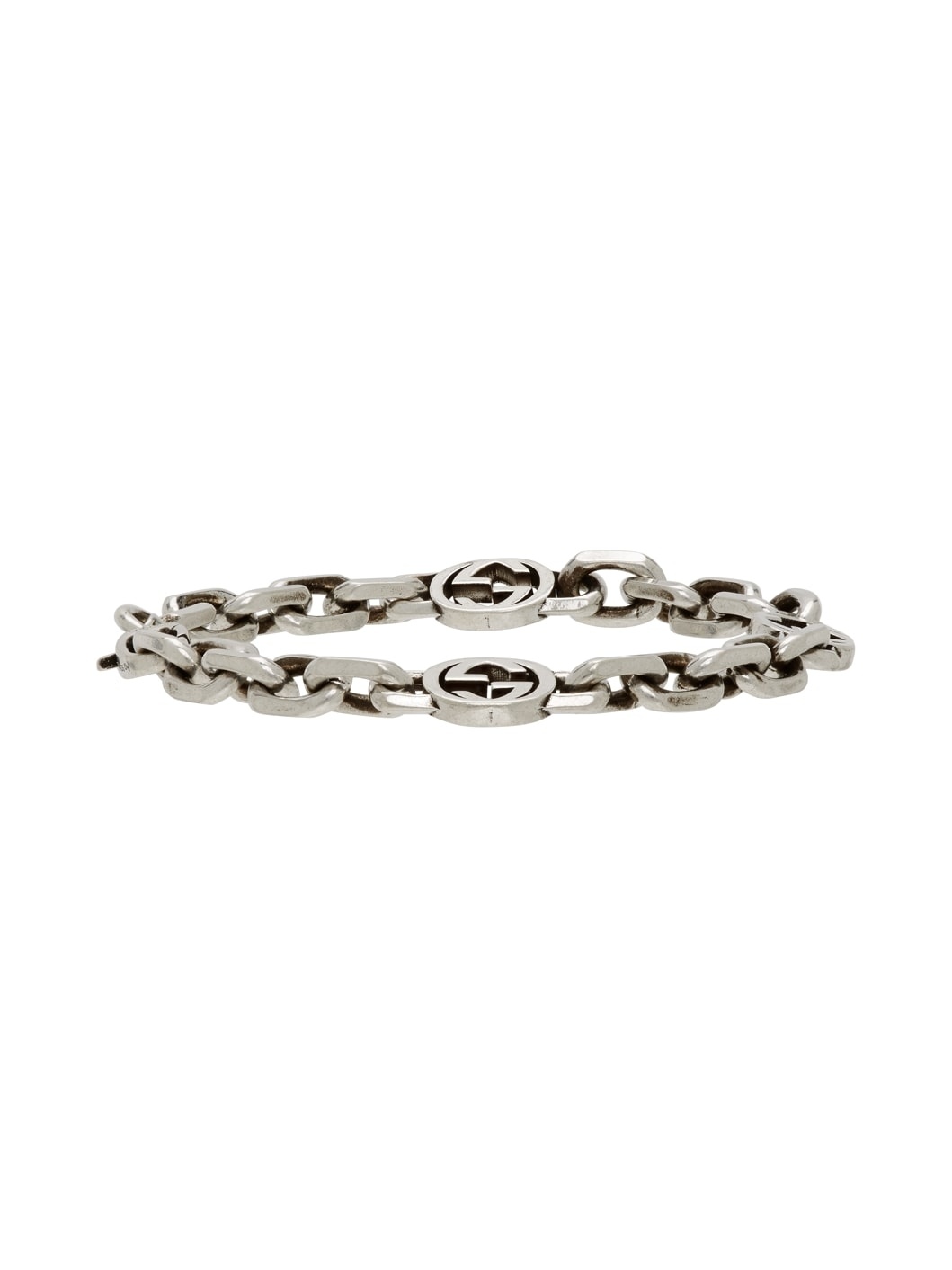 Silver Interlocking G Bracelet - 5