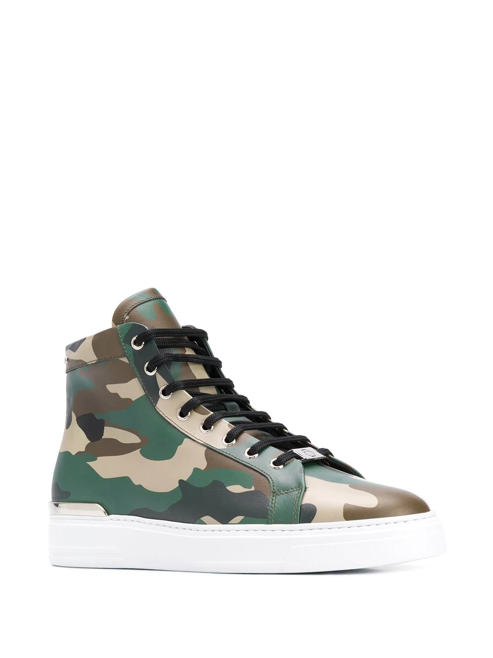 camouflage-print high-top sneakers - 2