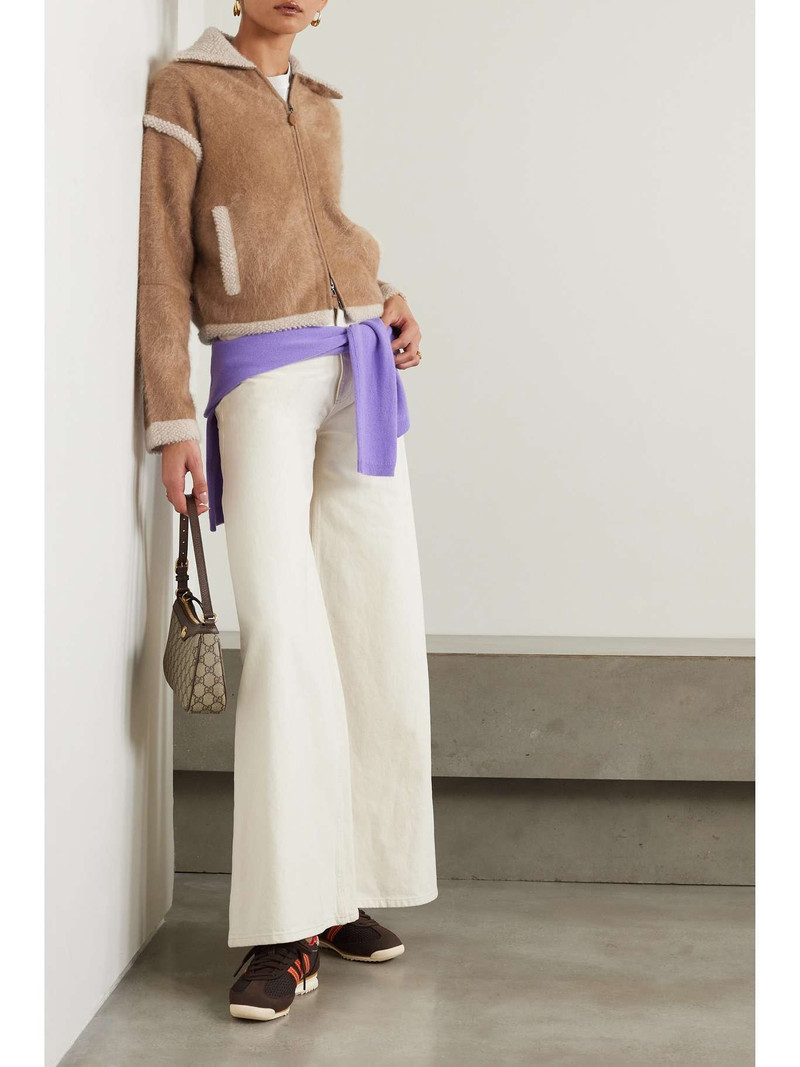 GUEST IN RESIDENCE Grizzly bouclé-trimmed cashmere jacket Tan outlook