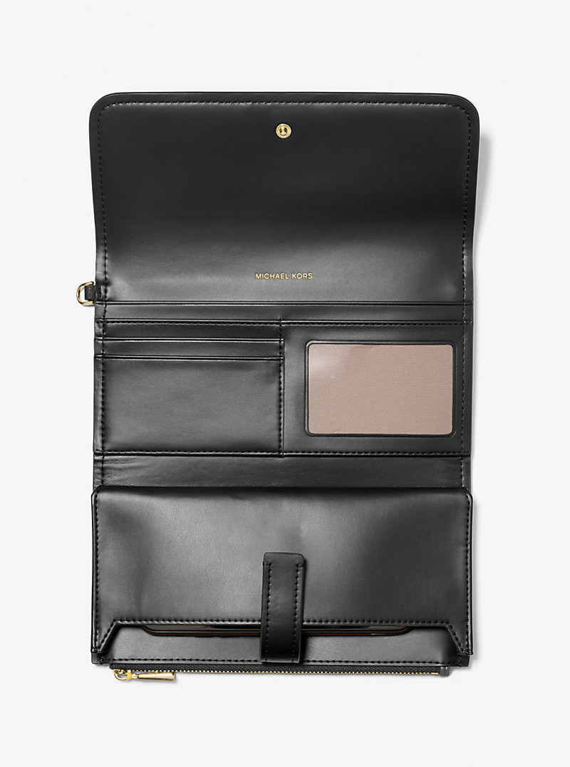MICHAEL KORS Jet Set Medium Pebbled Leather Smartphone Wristlet outlook